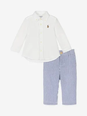 Baby Boys Trouser Set in Blue