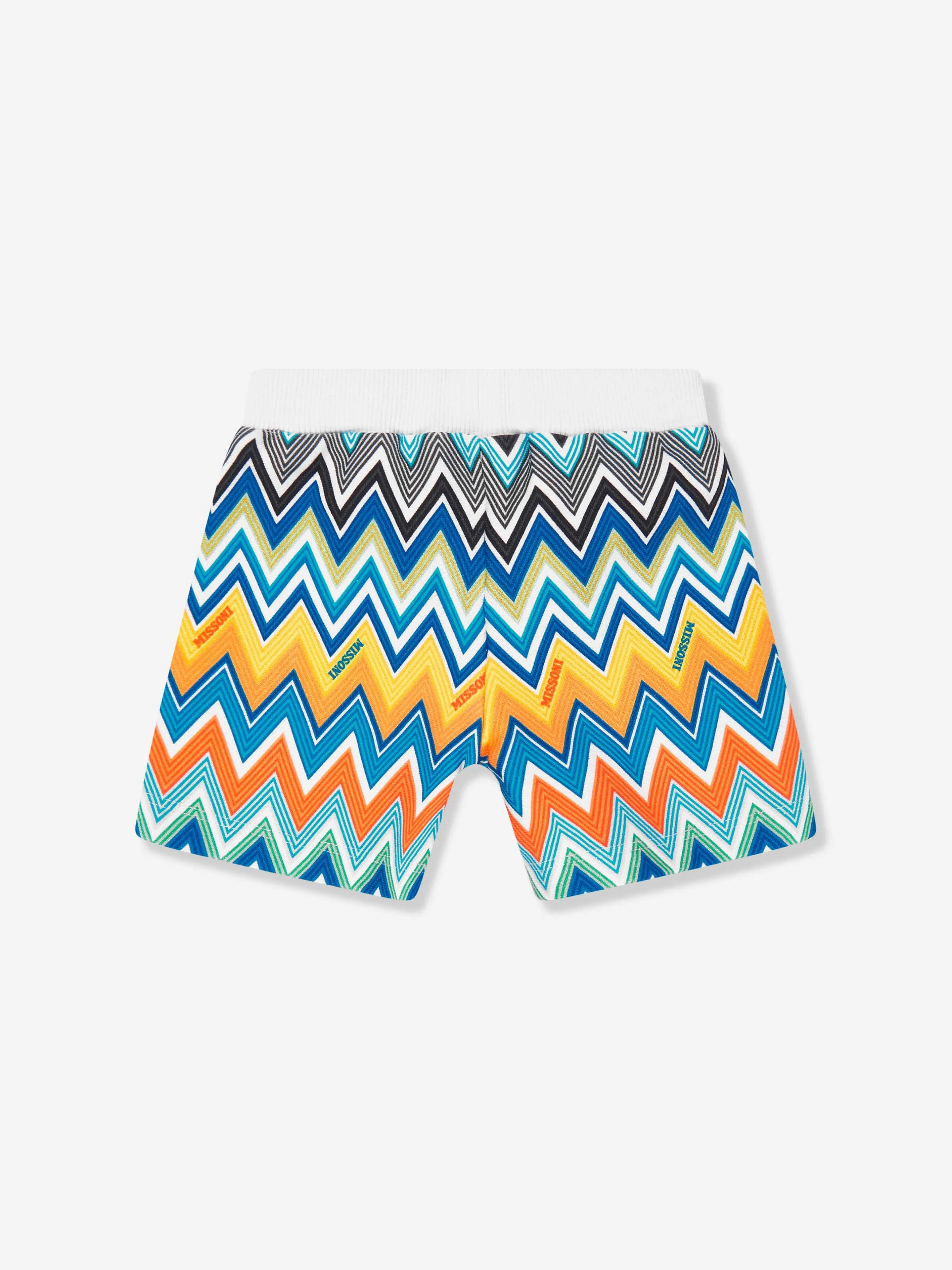 Baby Boys Zigzag Jersey Shorts in Blue