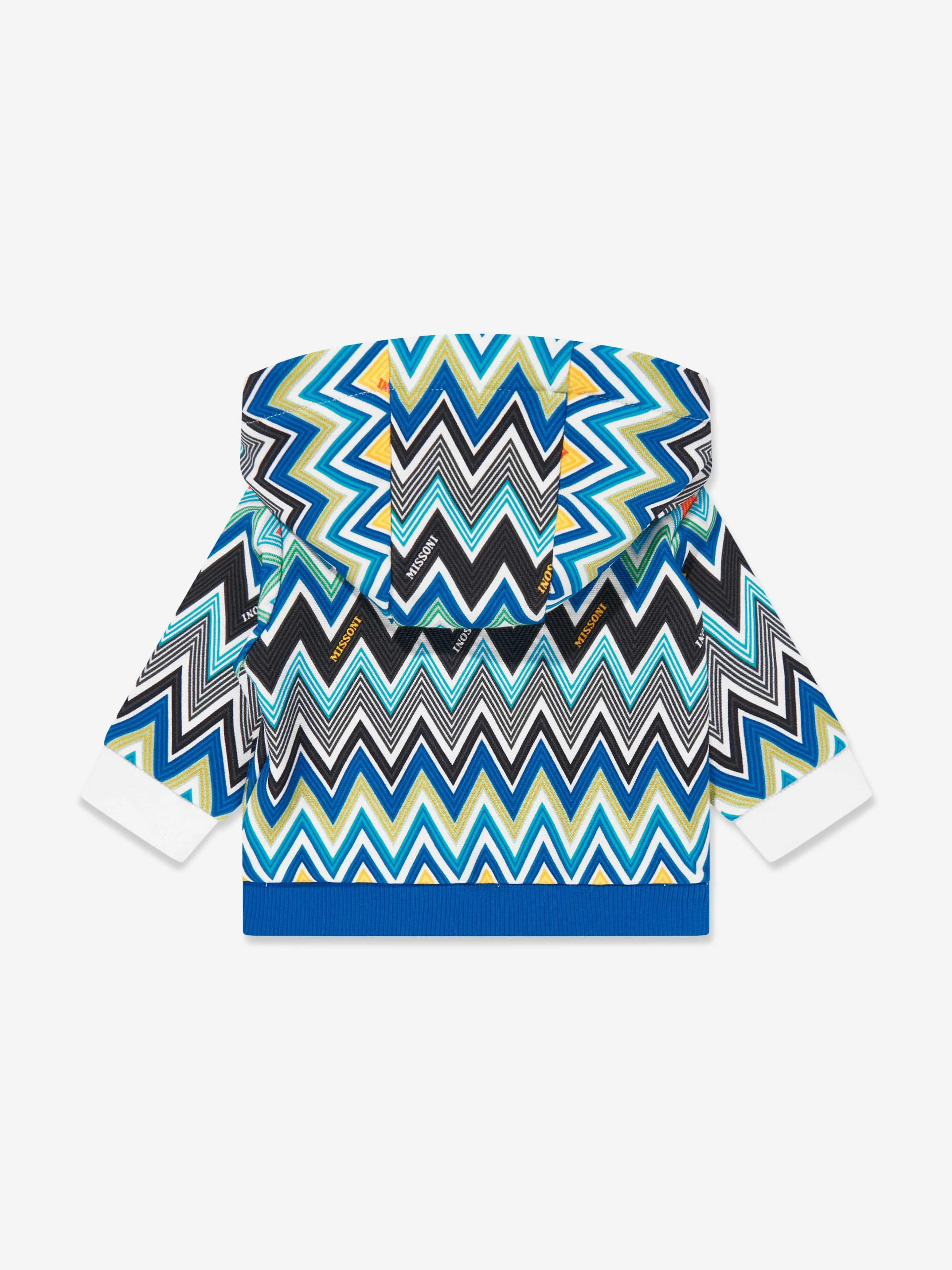 Baby Boys Zigzag Zip Up Top in Blue