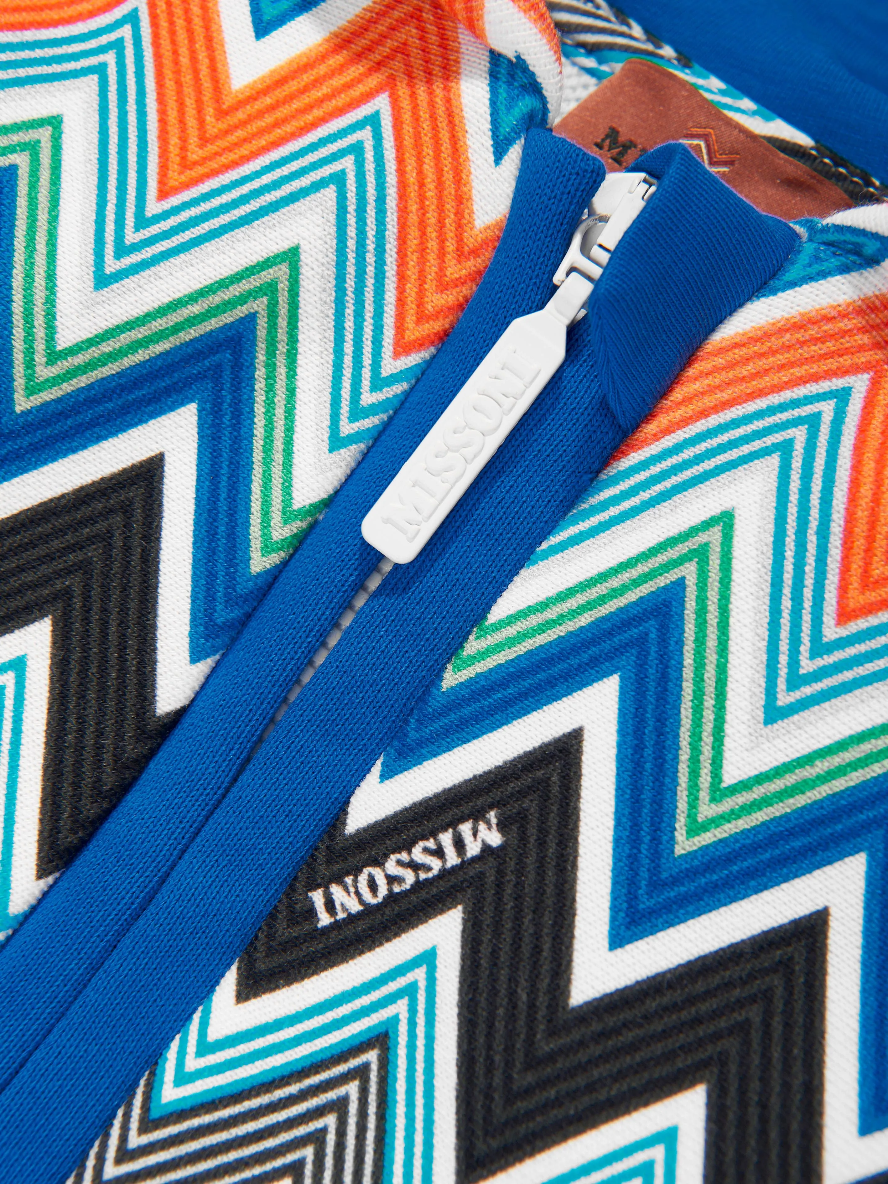 Baby Boys Zigzag Zip Up Top in Blue