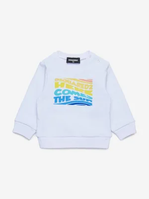 Baby Here Comes The Sun Sweatshirt in White