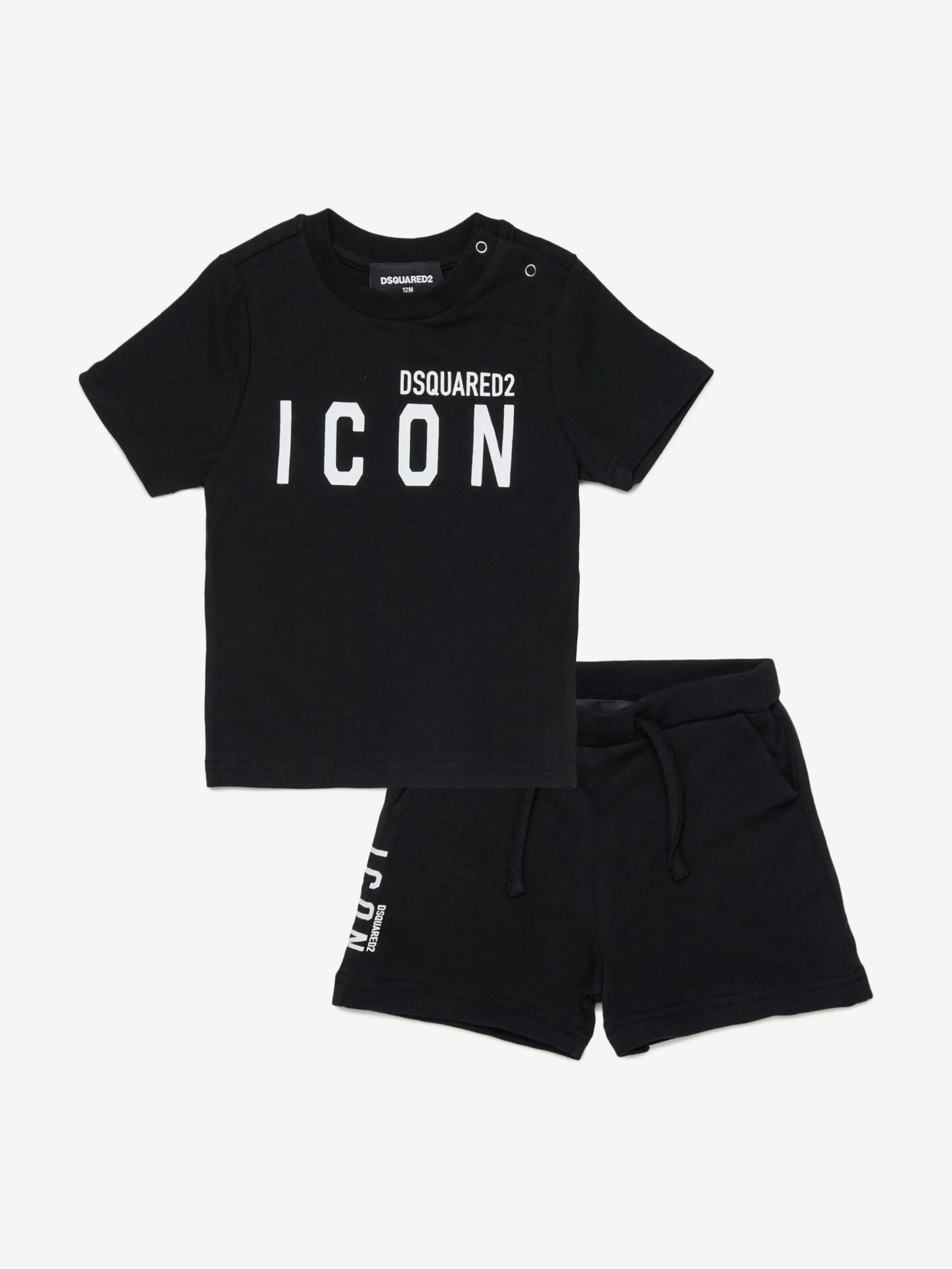 Baby Icon Short Pyjama Set in Black