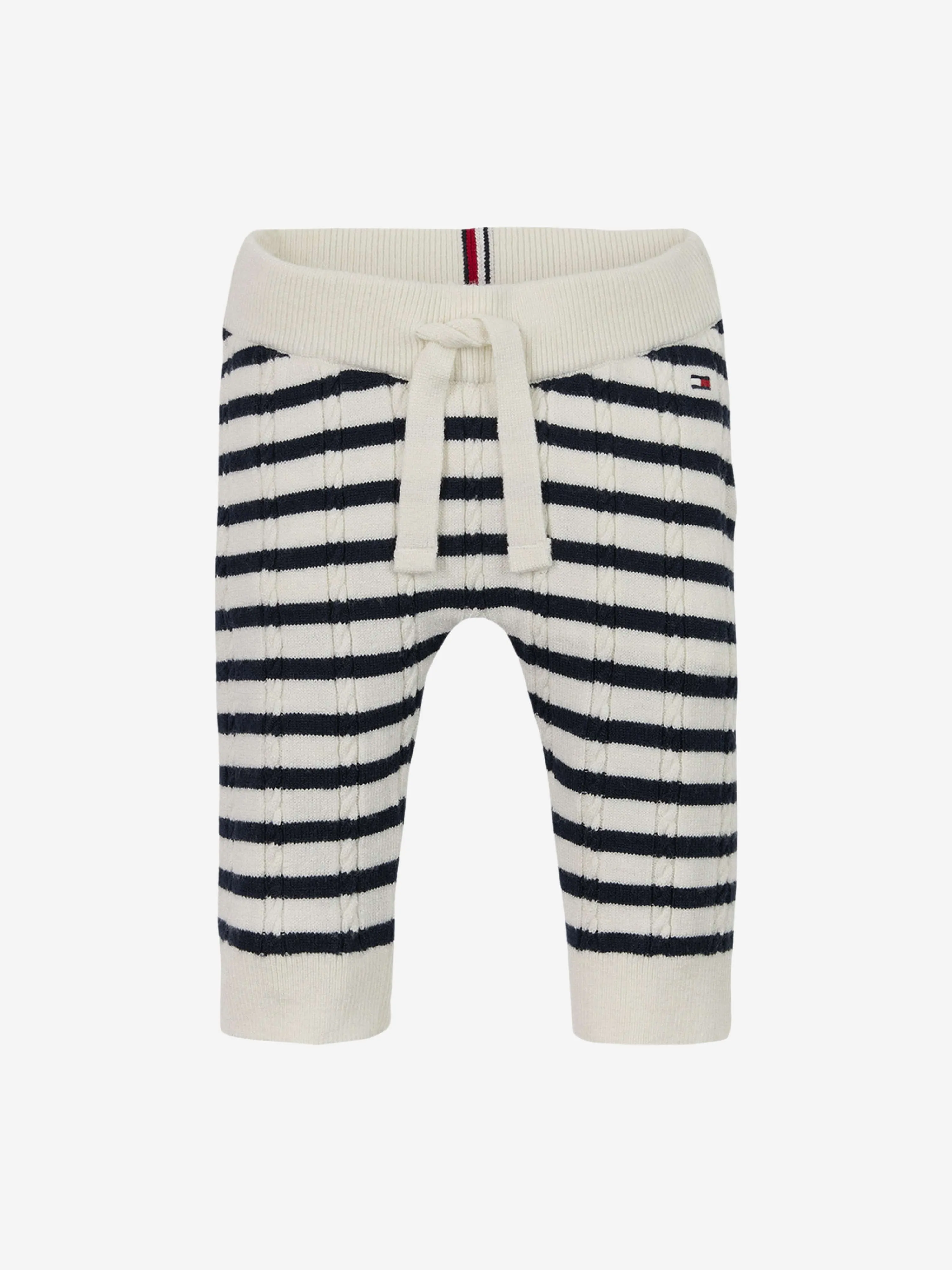 Baby Striped Cable Knit Gift Set in Navy