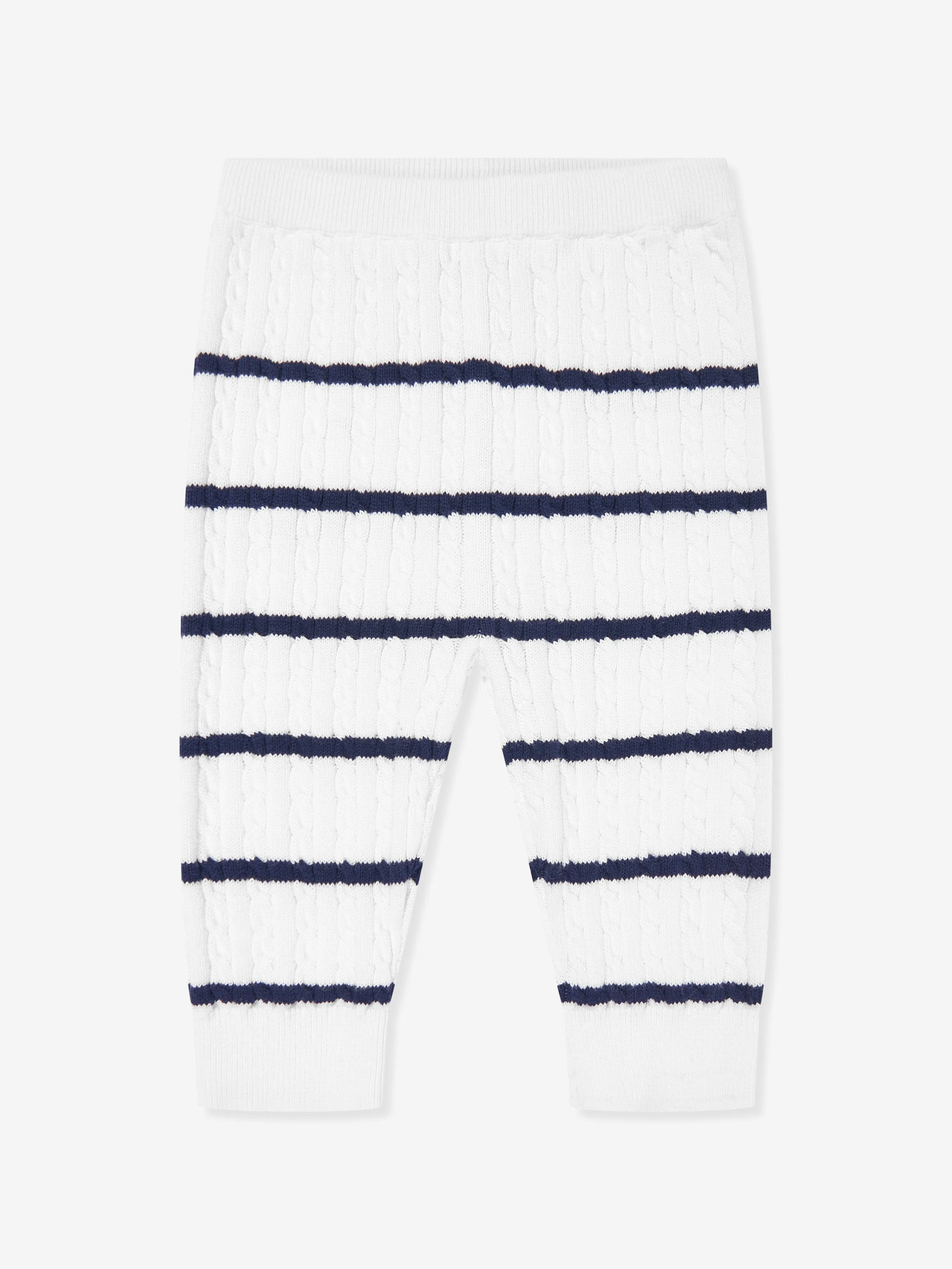 Baby Striped Leggings Set in Navy