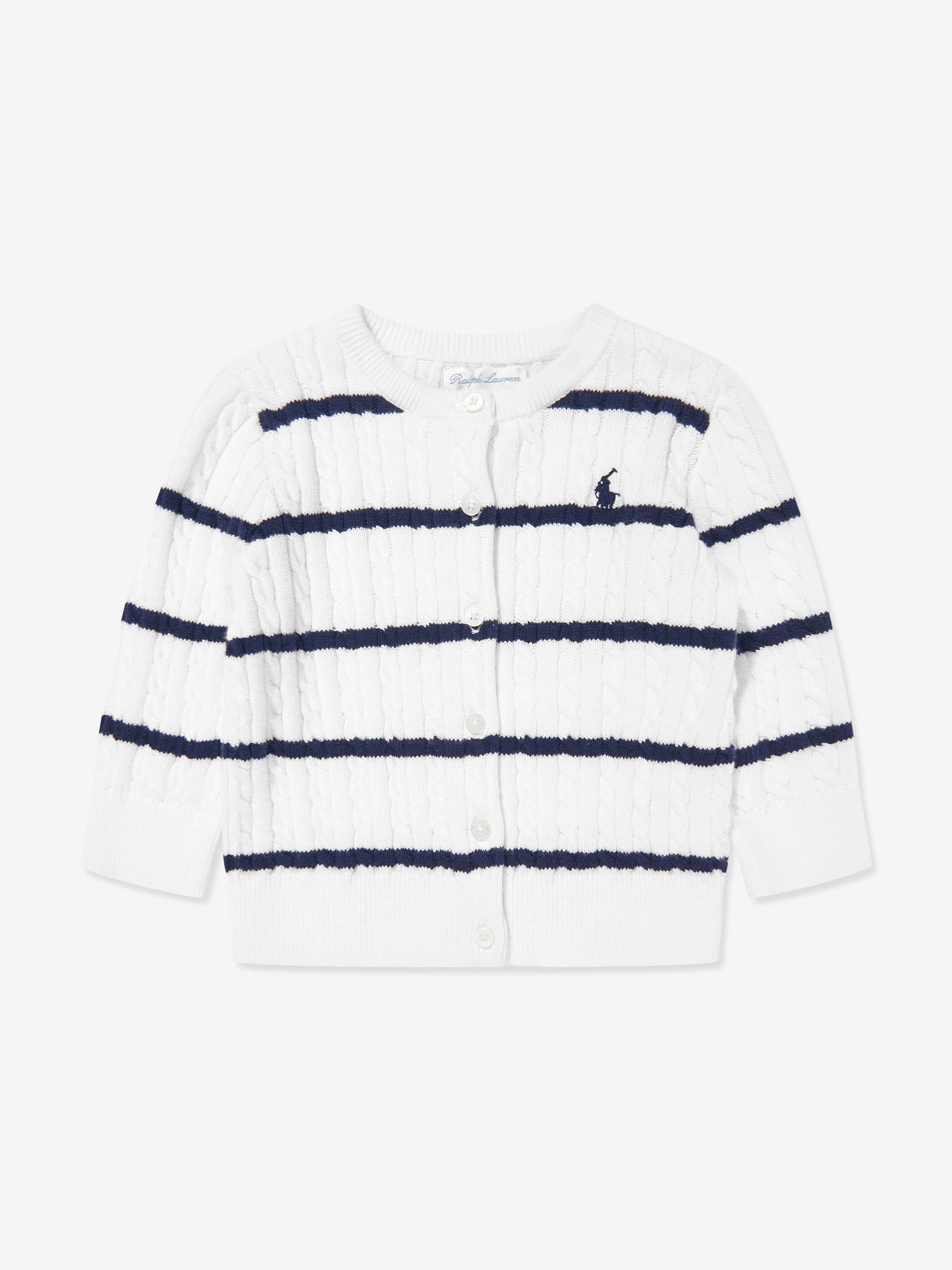 Baby Striped Leggings Set in Navy