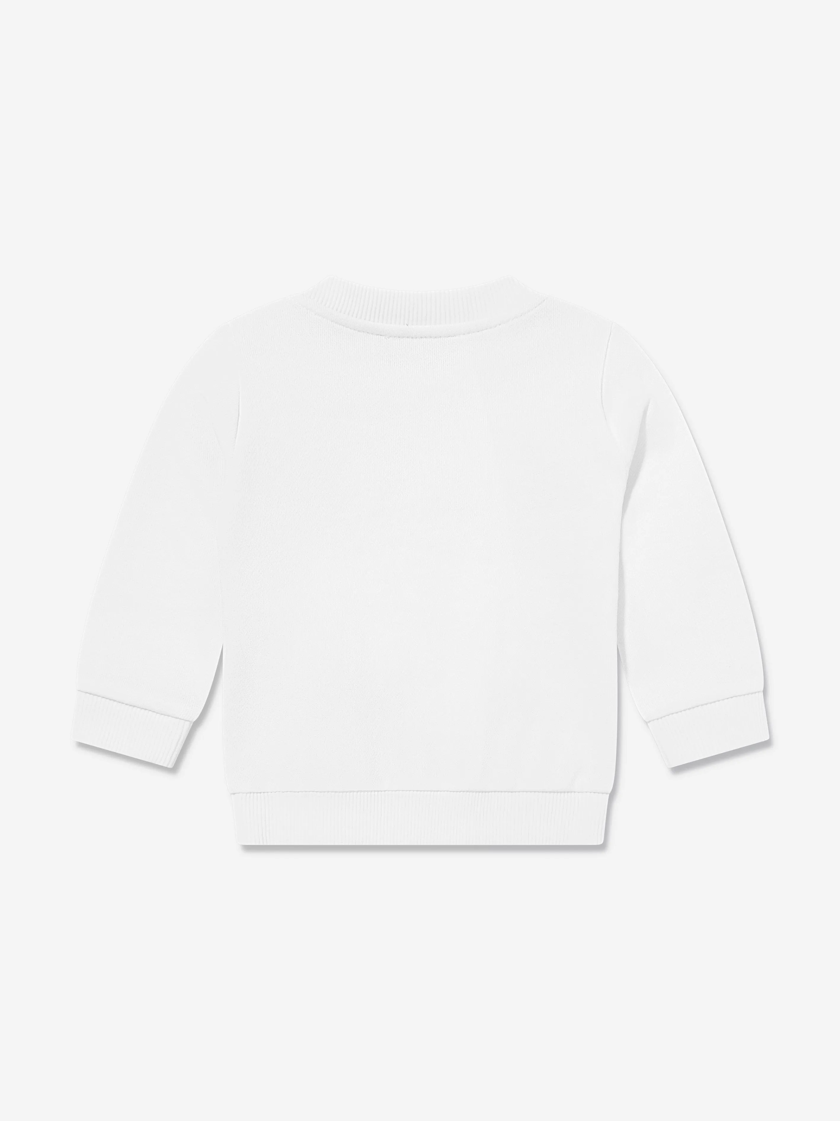 Baby Teddy Bear Logo Sweatshirt in White