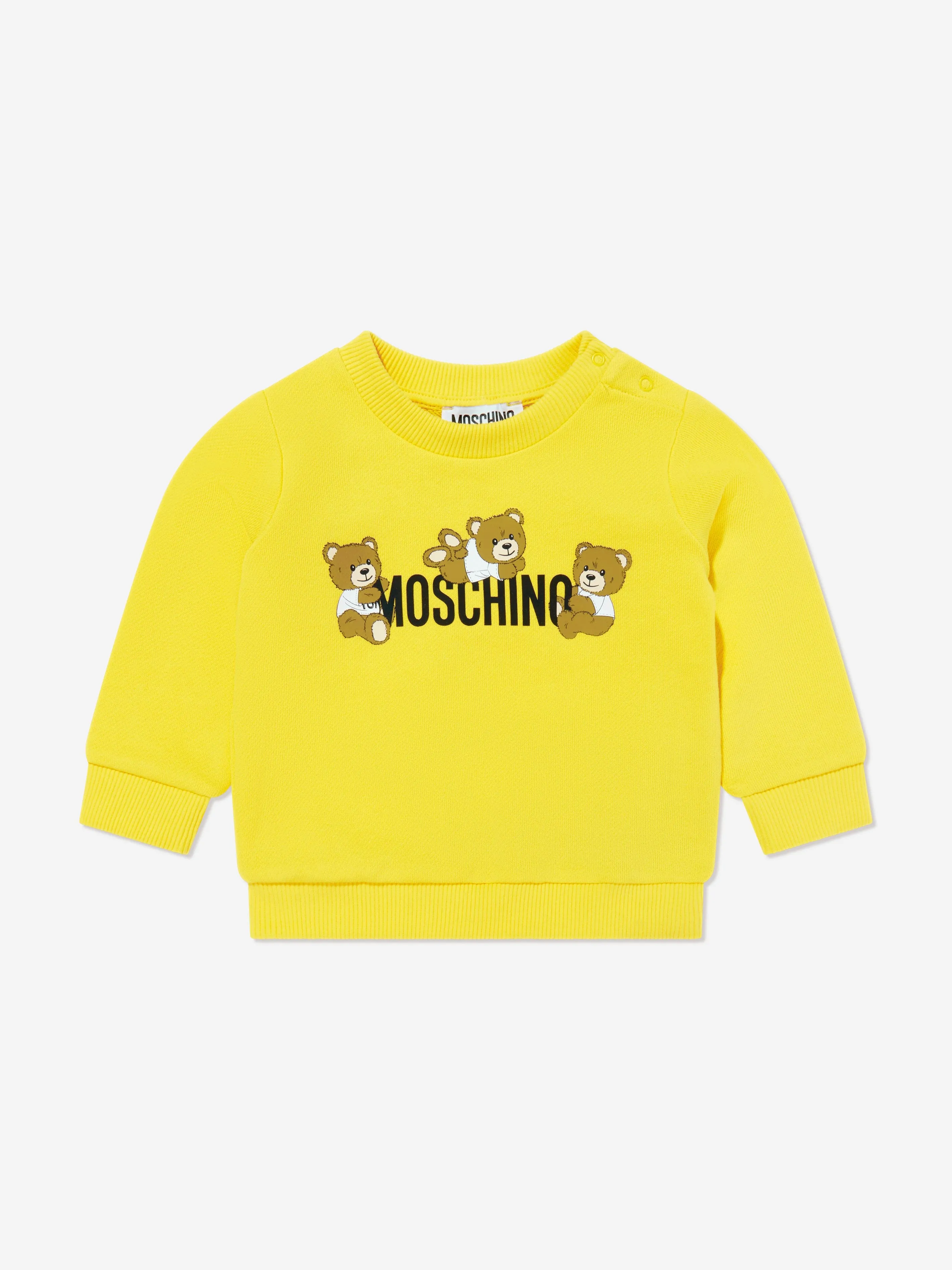 Baby Teddy Bear Logo Sweatshirt in Yellow