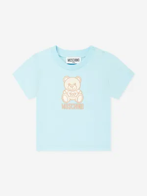 Baby Teddy Bear Logo T-Shirt in Blue