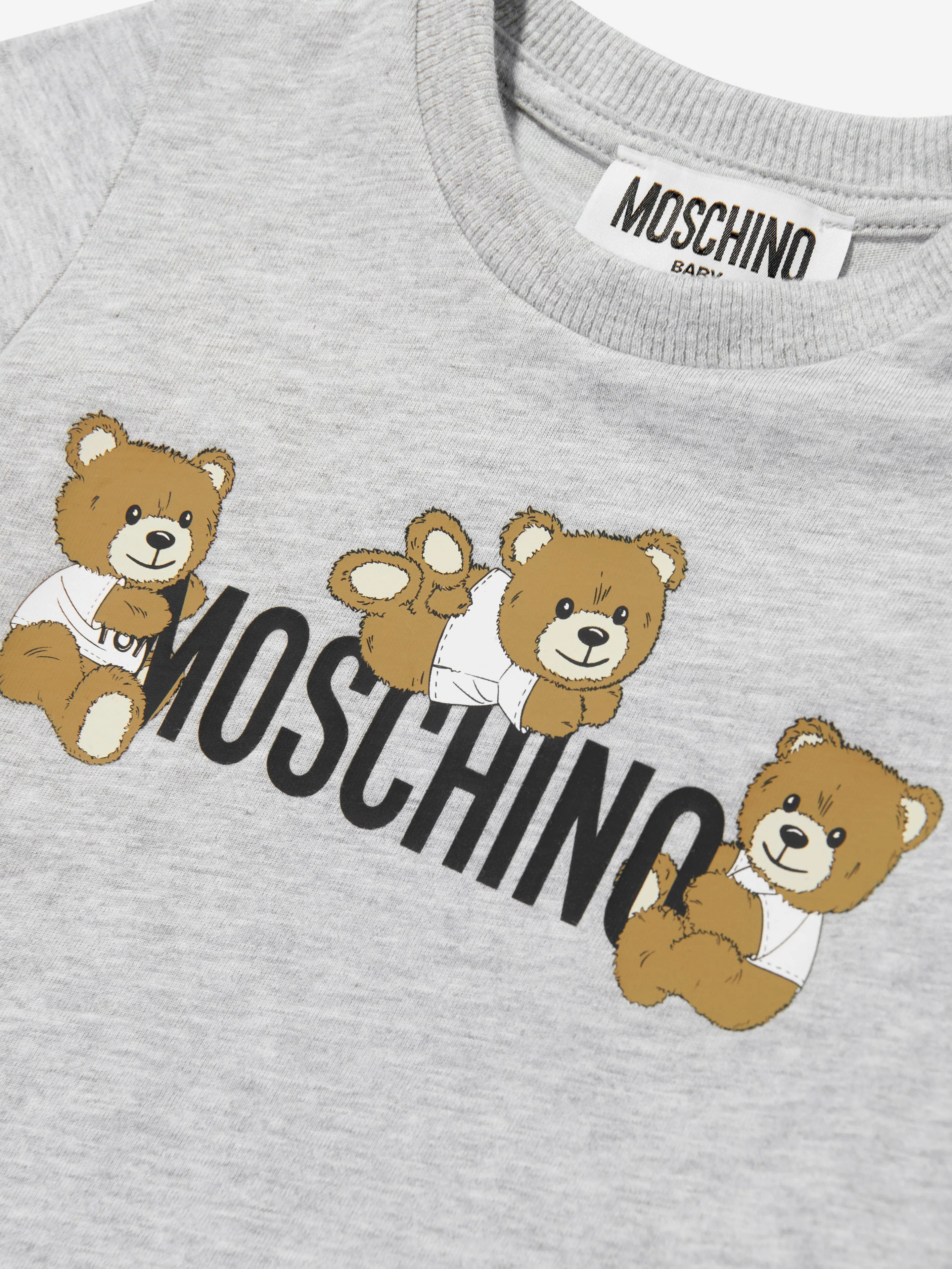 Baby Teddy Bear Logo T-Shirt in Grey