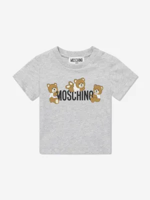 Baby Teddy Bear Logo T-Shirt in Grey