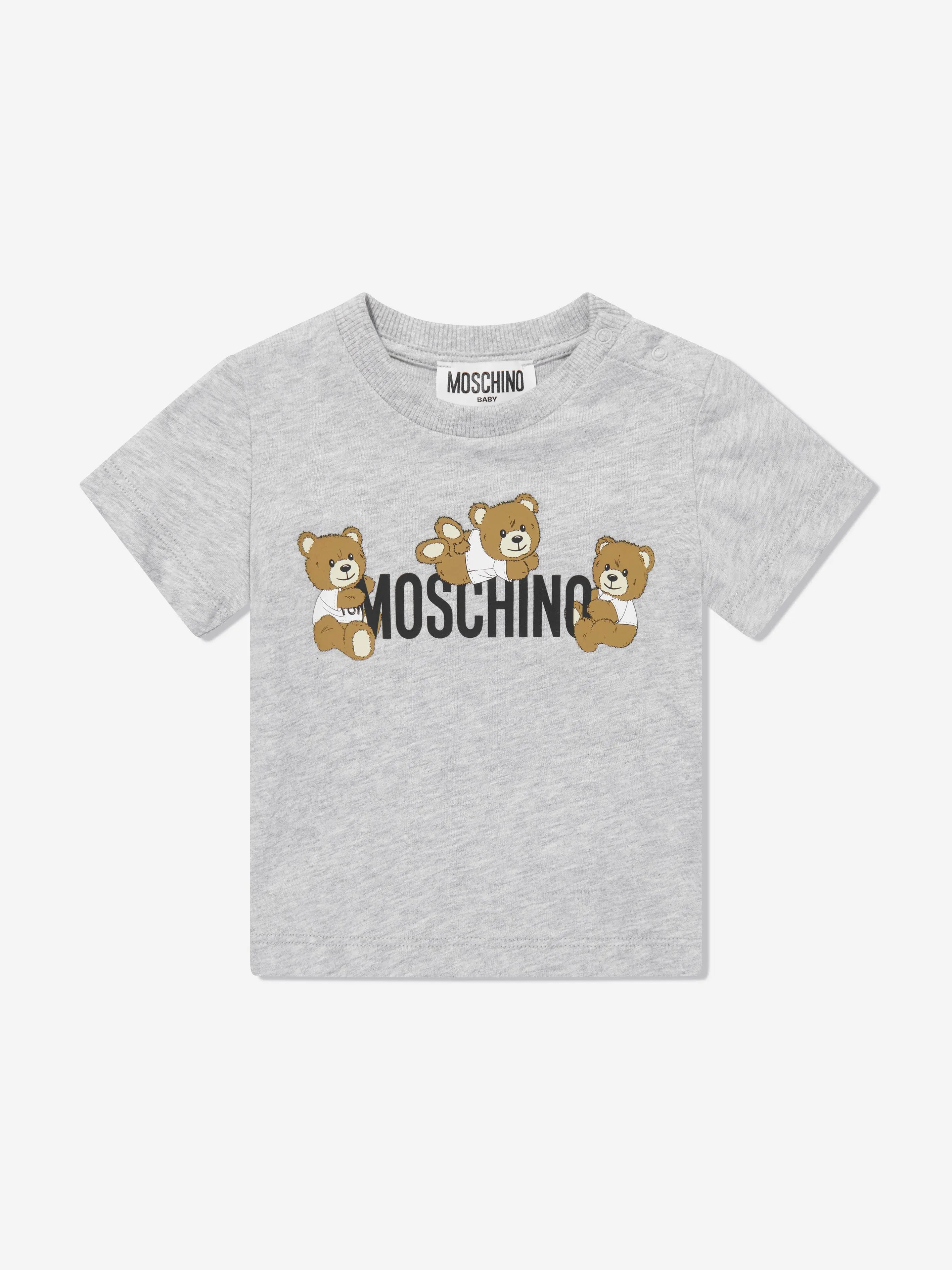 Baby Teddy Bear Logo T-Shirt in Grey