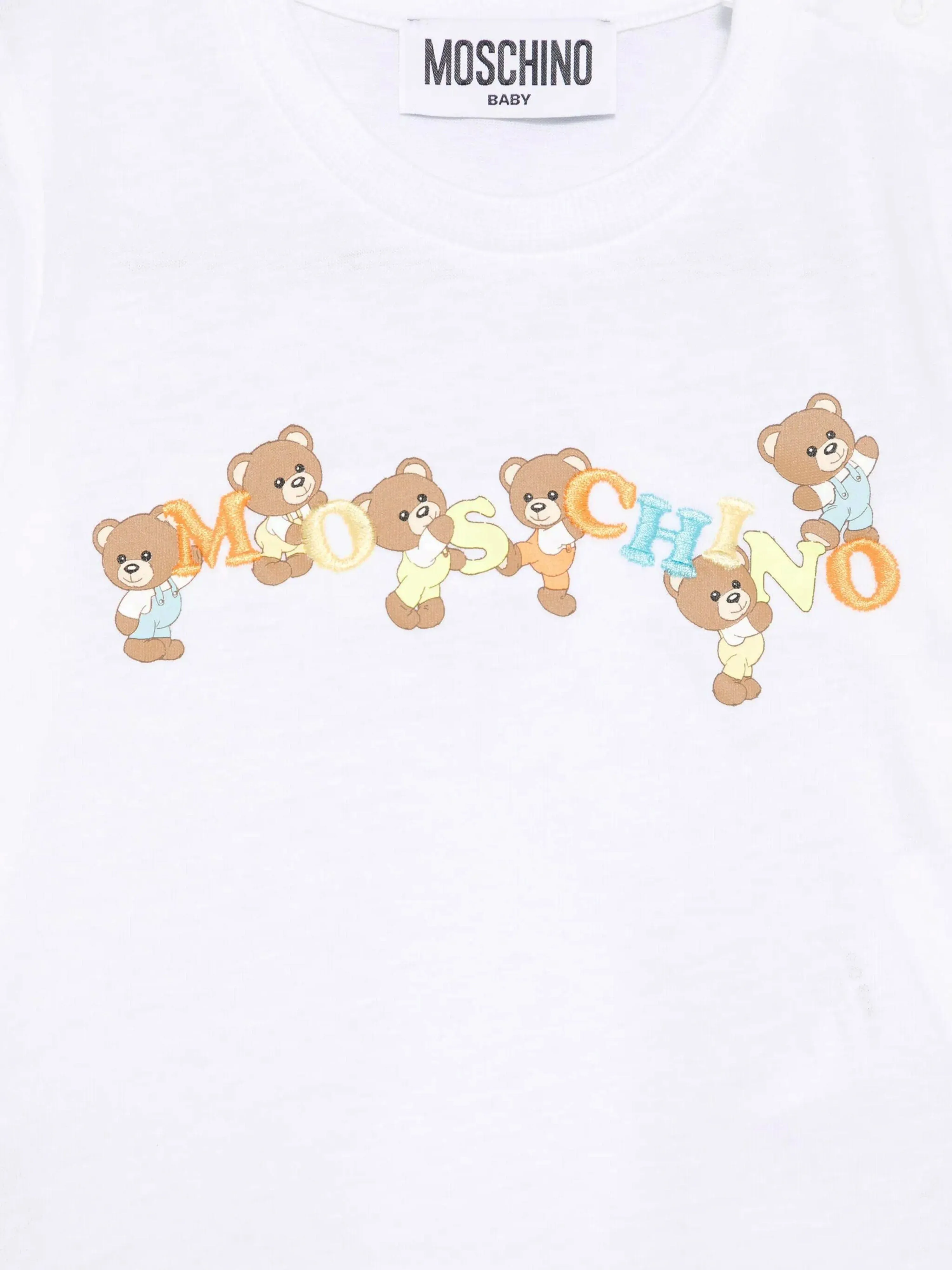 Baby Teddy Bear Logo T-Shirt in White