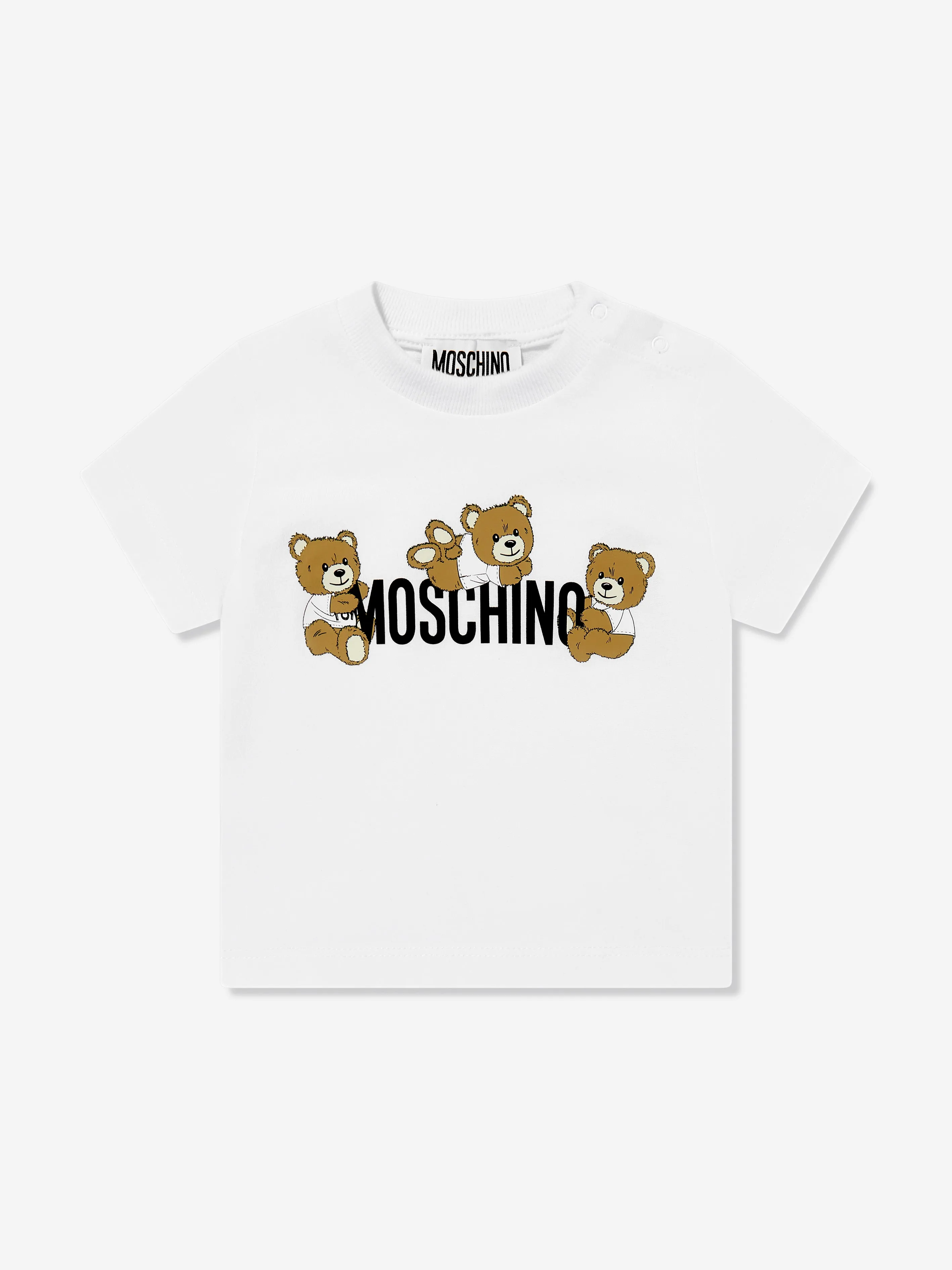 Baby Teddy Bear Logo T-Shirt in White