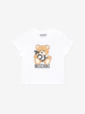 Baby Teddy Bear Logo T-Shirt in White