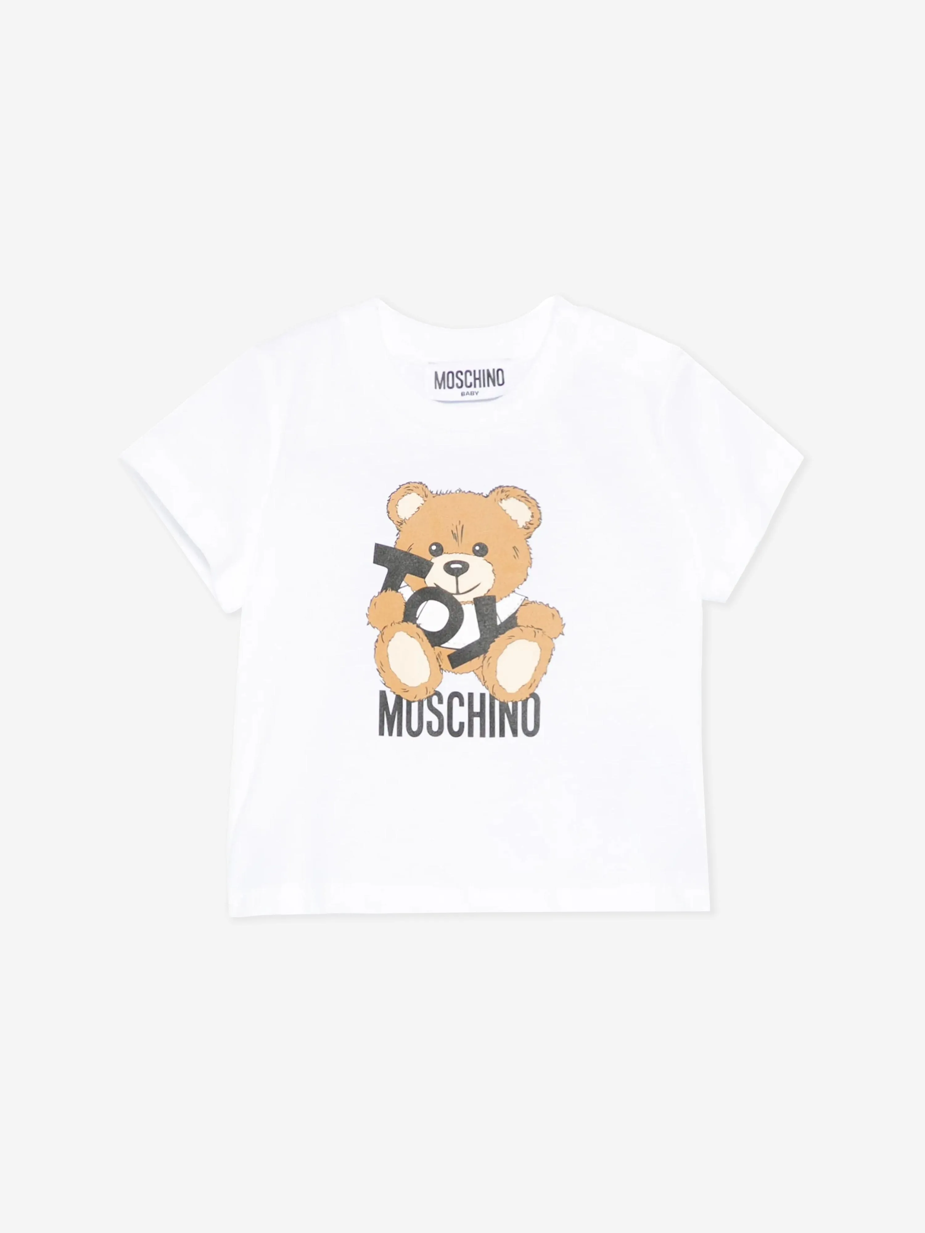 Baby Teddy Bear Logo T-Shirt in White