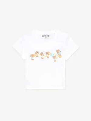 Baby Teddy Bear Logo T-Shirt in White