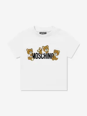Baby Teddy Bear Logo T-Shirt in White