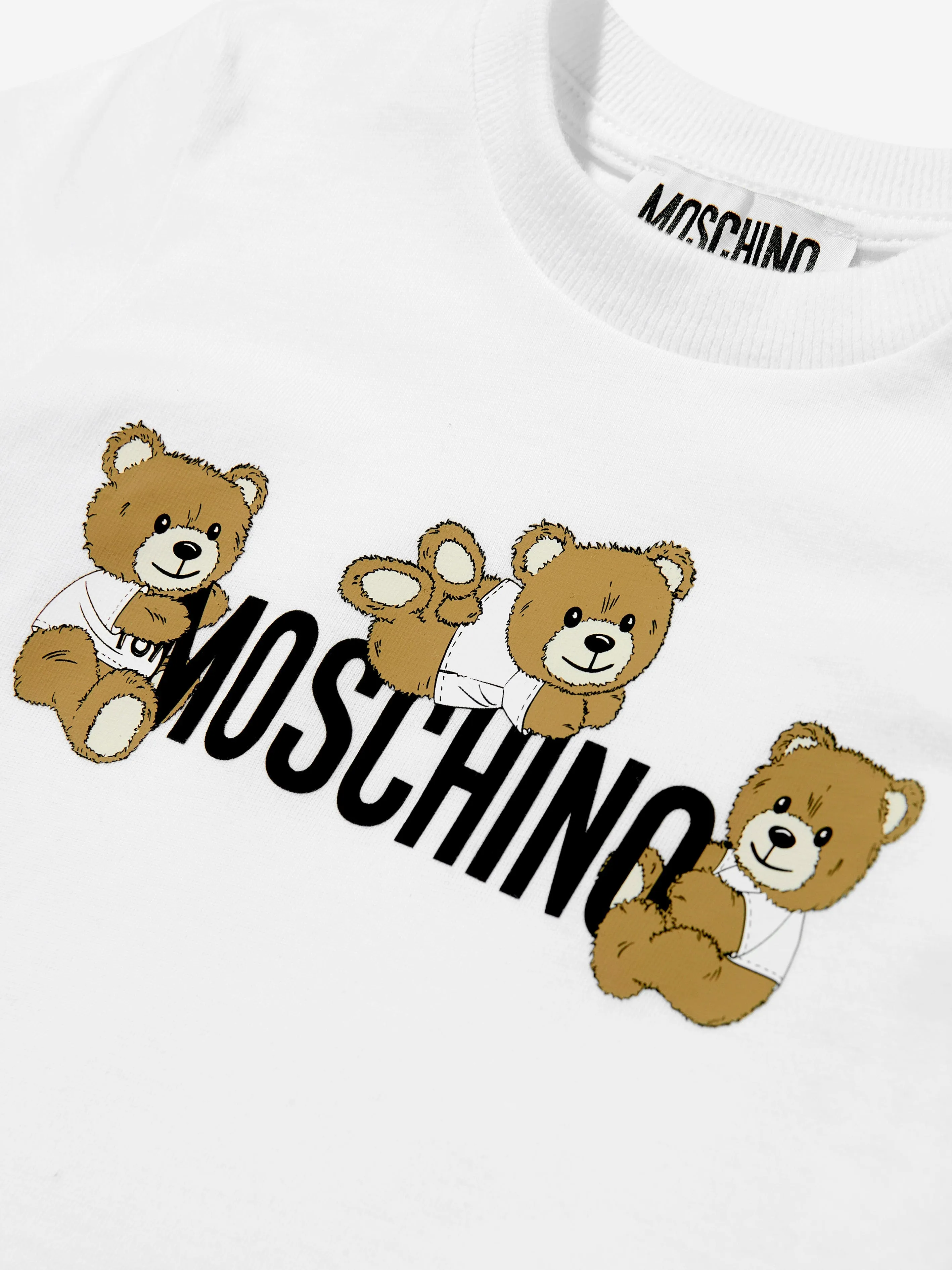 Baby Teddy Bear Logo T-Shirt in White