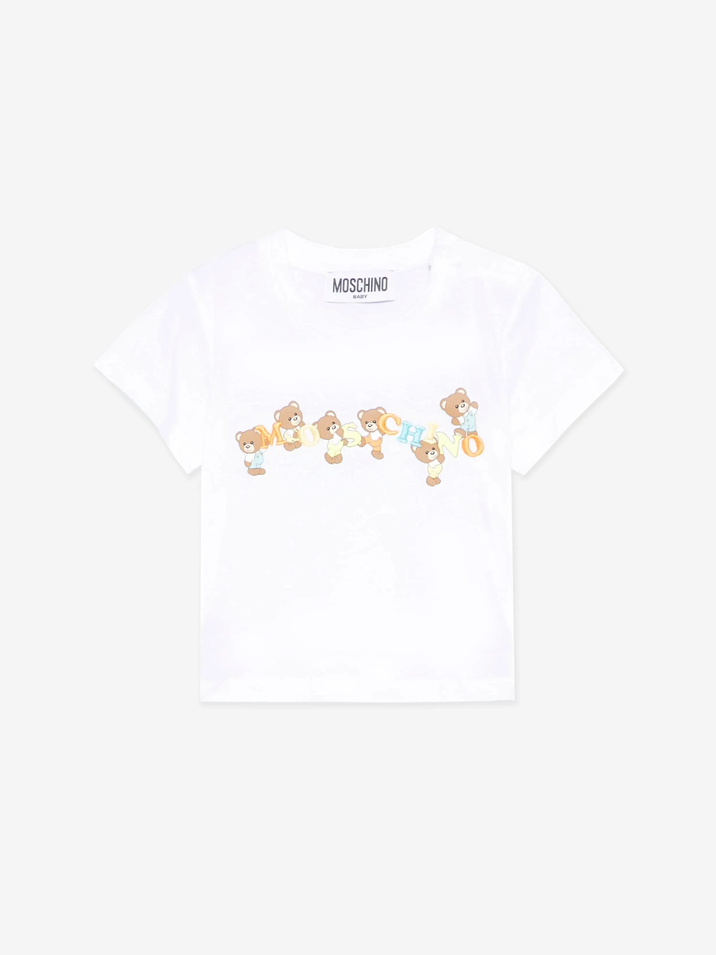 Baby Teddy Bear Logo T-Shirt in White