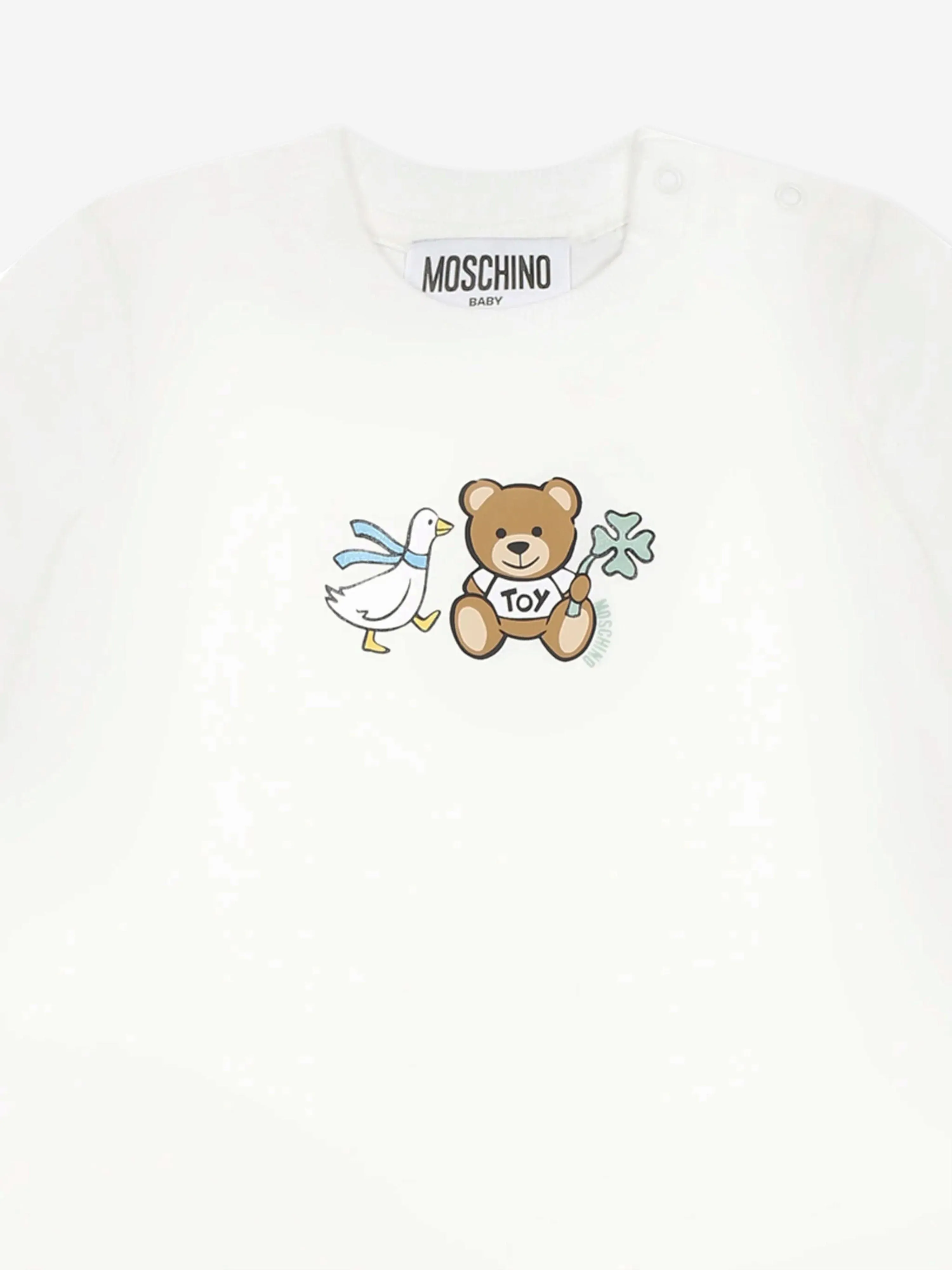 Baby Teddy Bear Long Sleeve T-Shirt in Ivory
