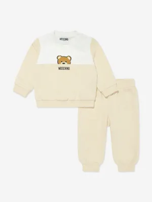 Baby Teddy Bear Tracksuit in Beige