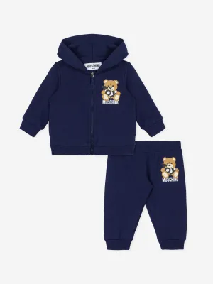 Baby Teddy Bear Tracksuit in Navy