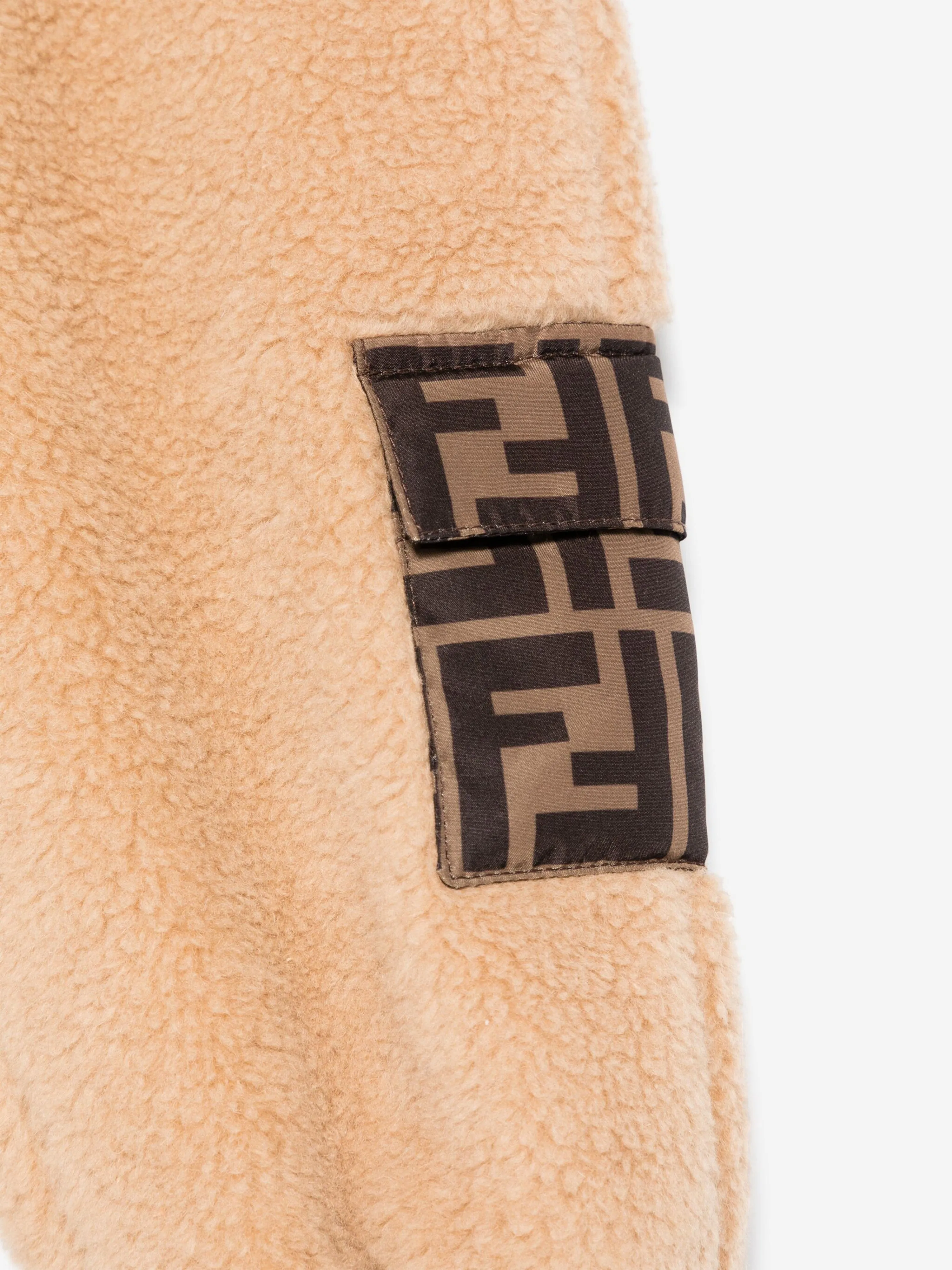 Baby Teddy Fleece Joggers in Beige
