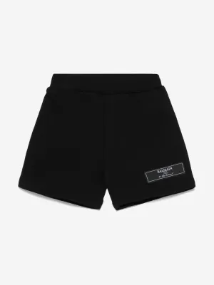Balmain Baby Boys Logo Shorts in Black
