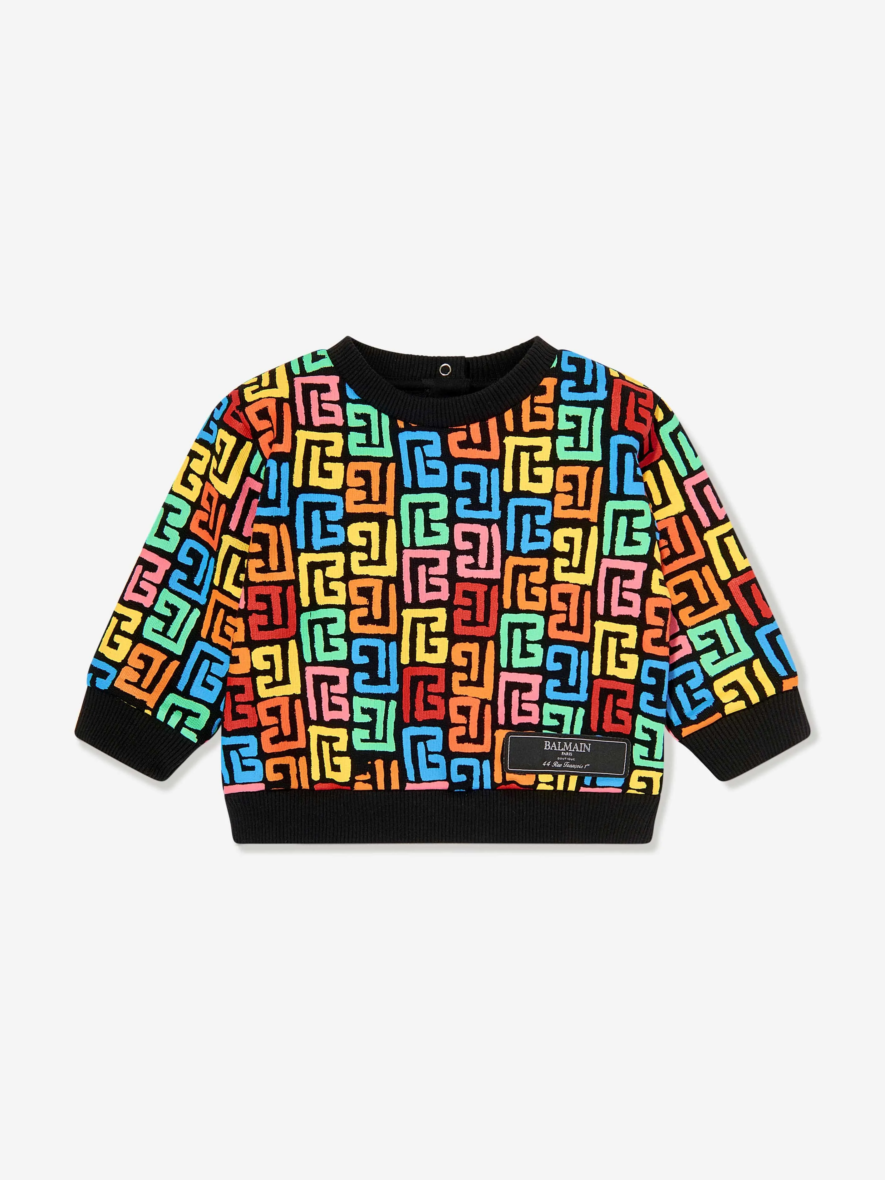 Balmain Baby Boys Monogram Sweatshirt in Black