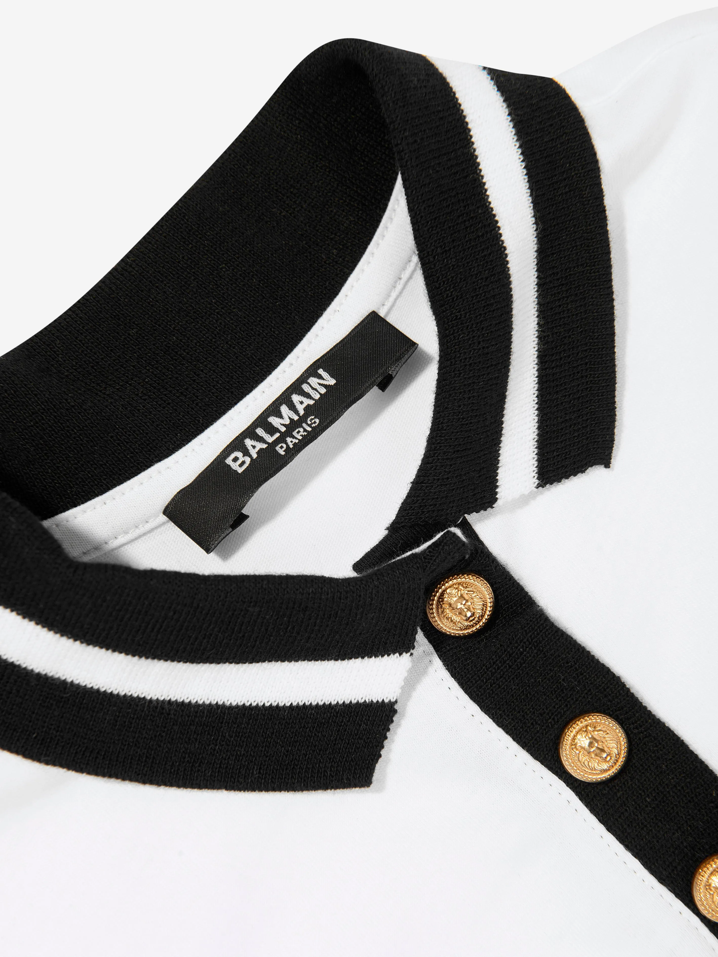 Balmain Baby Boys Polo Shirt in White