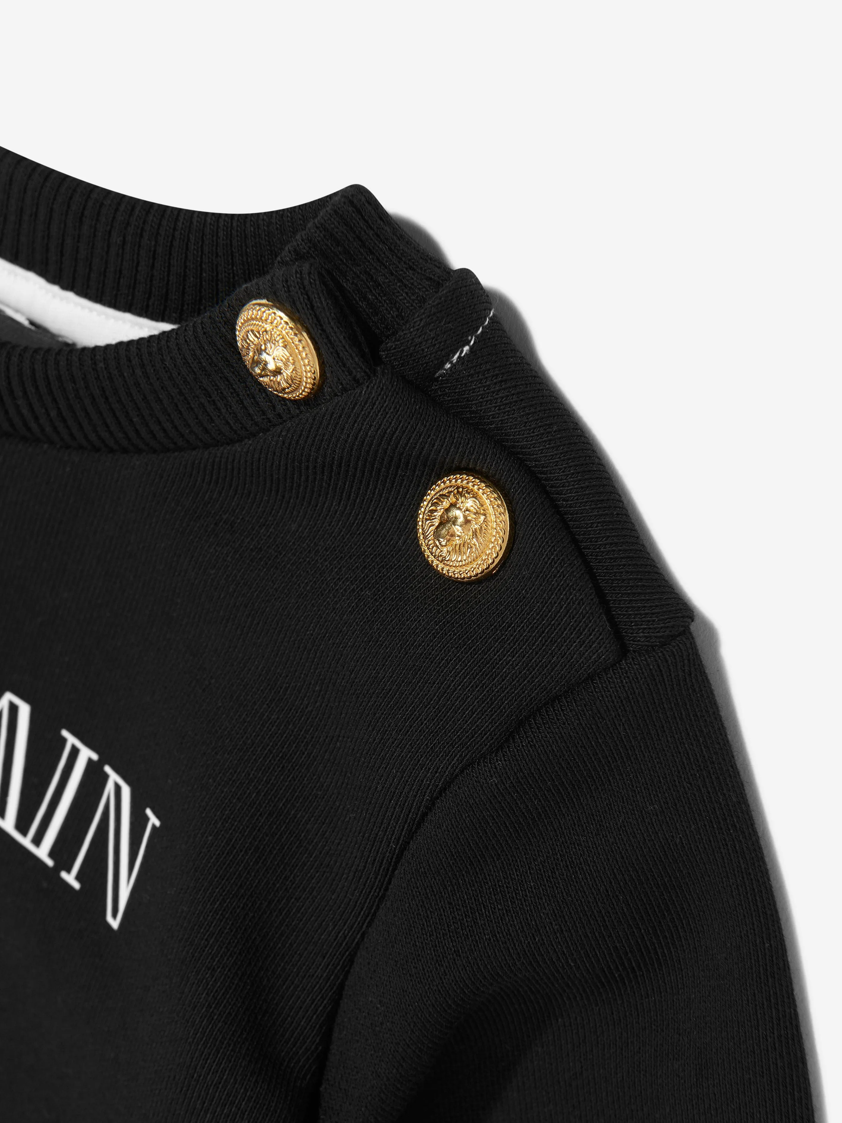 Balmain Baby Colourblock Sweatshirt in White