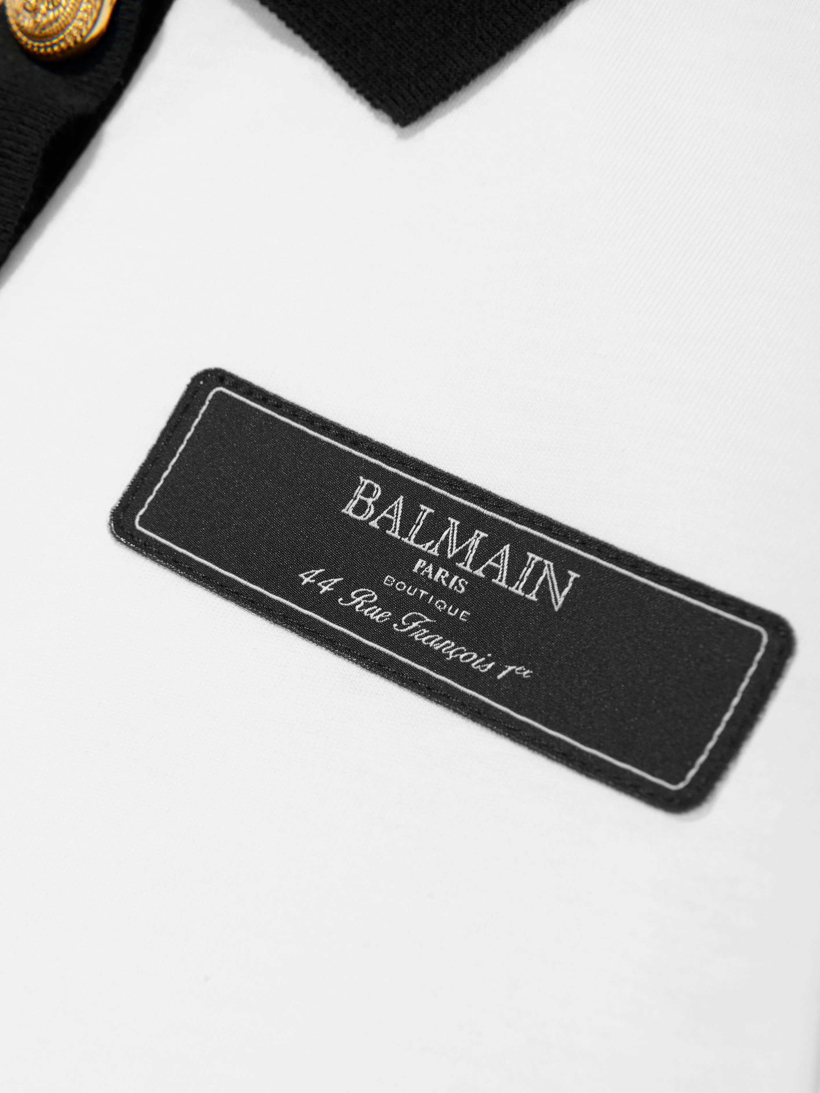 Balmain Boys Logo Polo Shirt in White