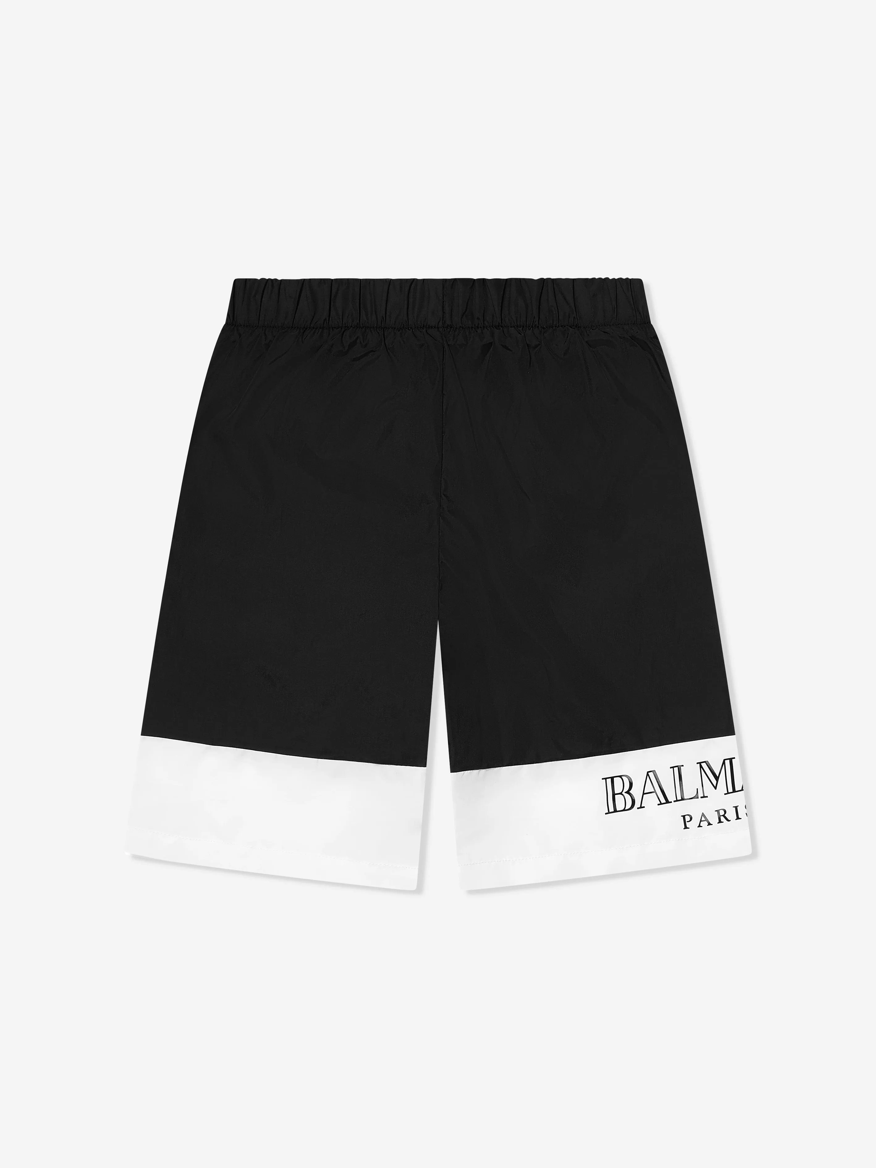 Balmain Boys Logo Swim Shorts in Black