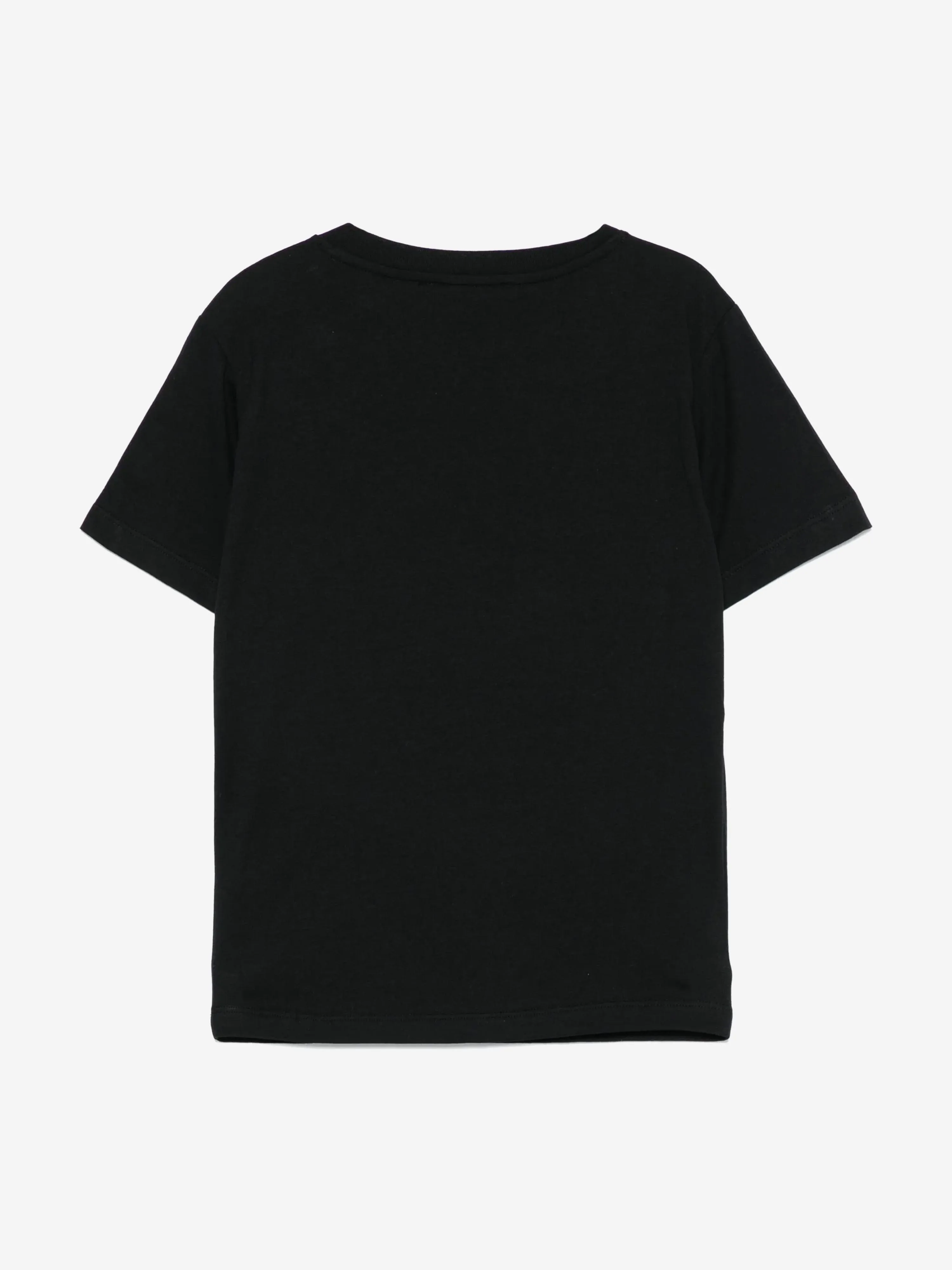 Balmain Girls Buttoned Logo T-Shirt in Black