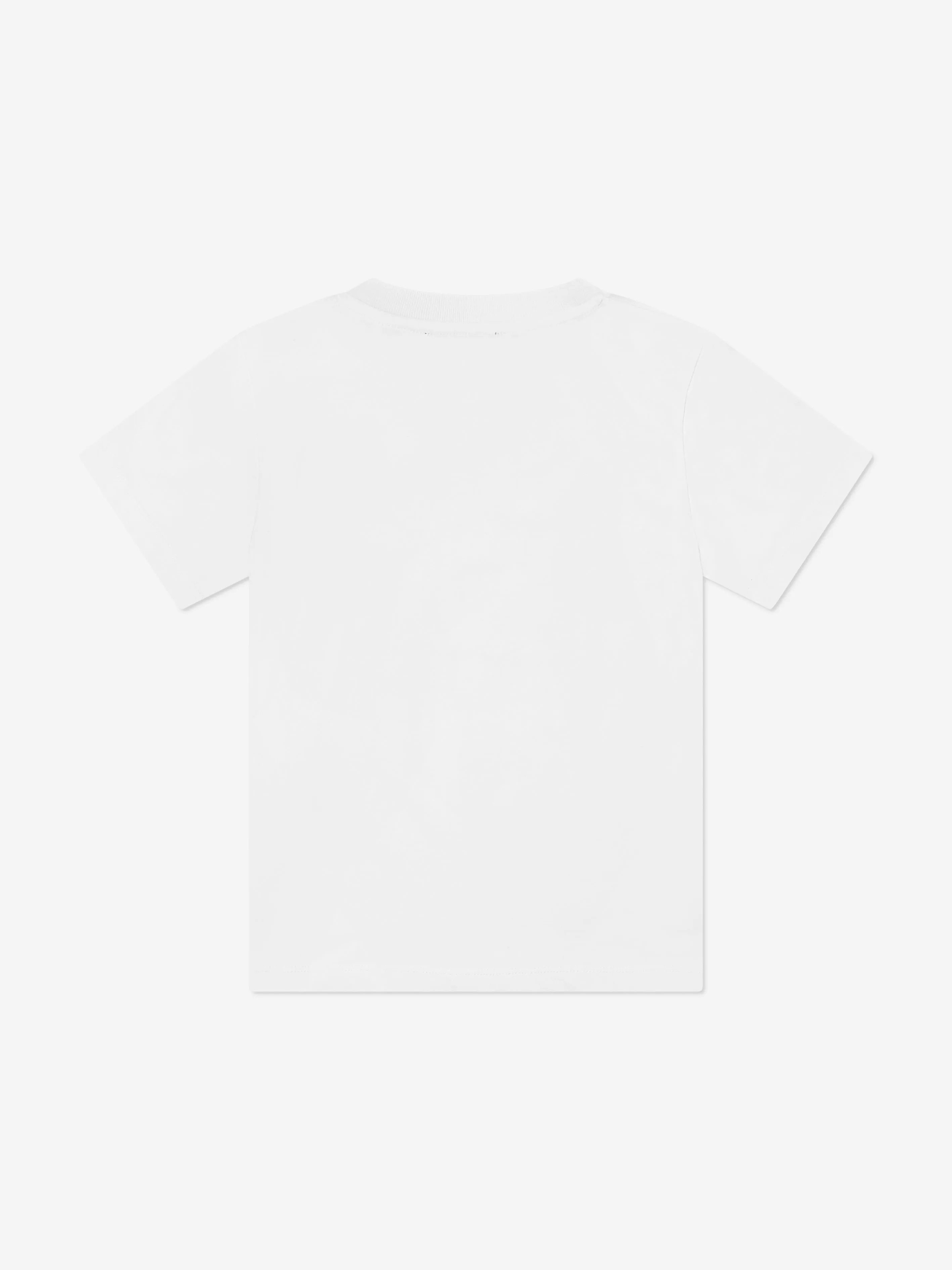 Balmain Girls Buttoned Logo T-Shirt in White
