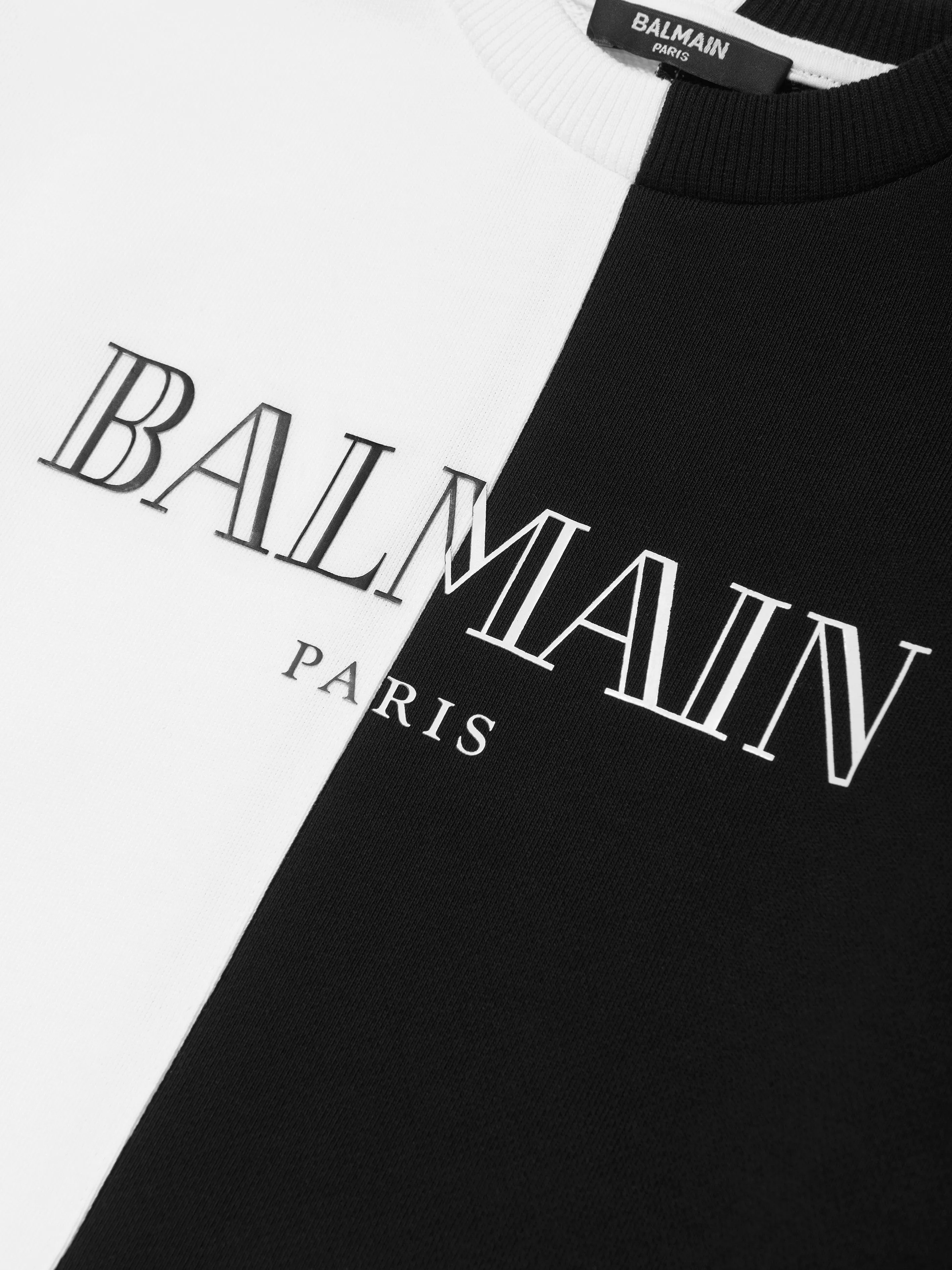 Balmain Kids Colourblock Sweatshirt in White
