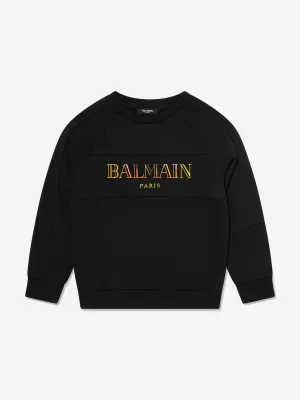 Balmain Kids Logo Sweathshirt in Black