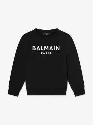 Balmain Kids Logo Sweatshirt in Black