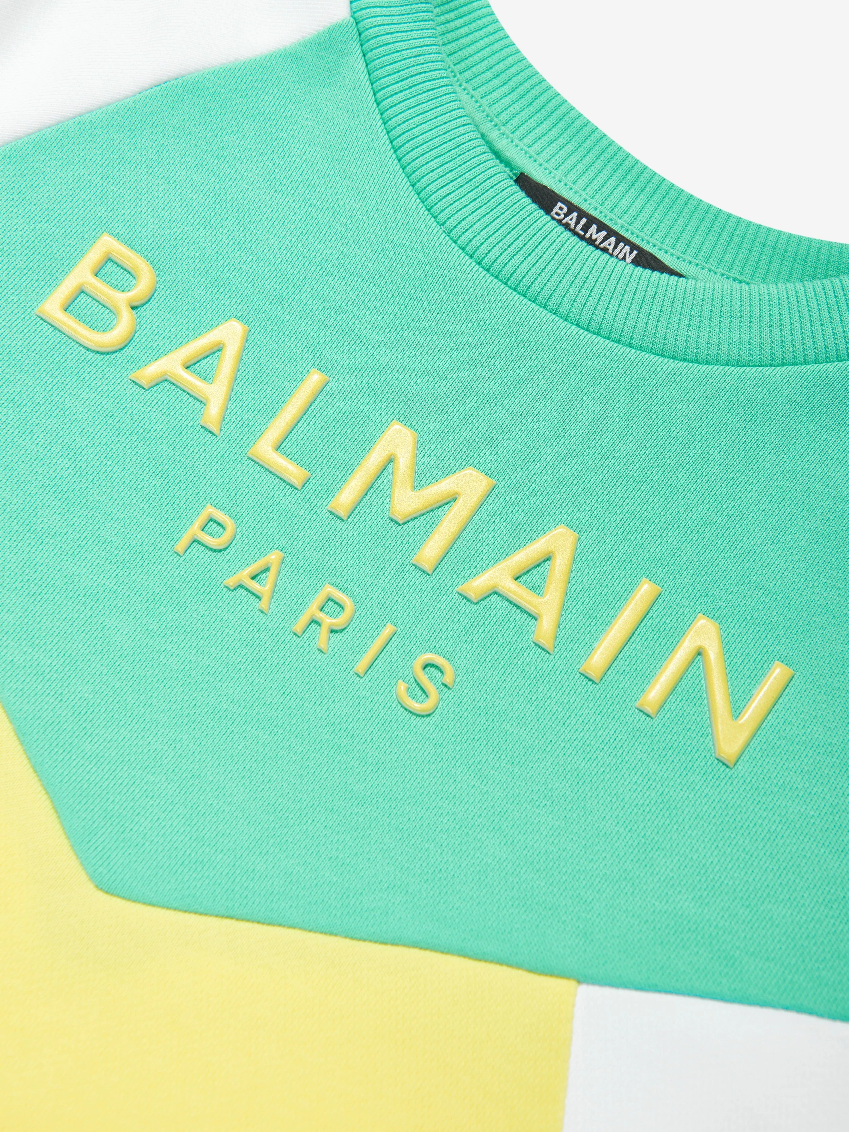 Balmain Kids Logo Sweatshirt in Green