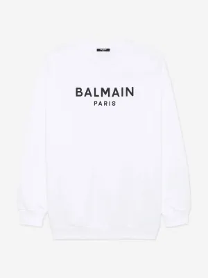 Balmain Kids Logo Sweatshirt in White