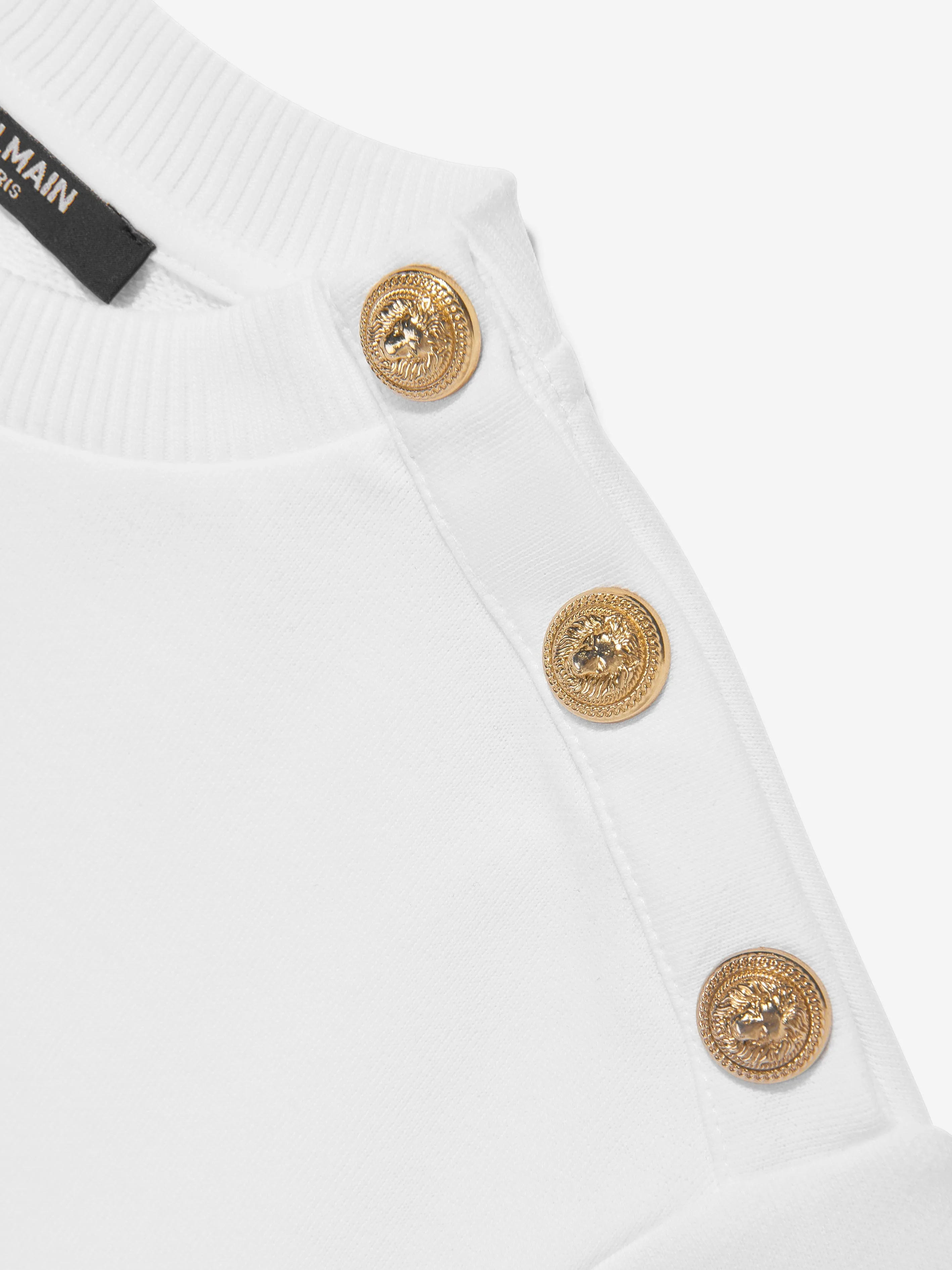 Balmain Kids Logo Sweatshirt in White