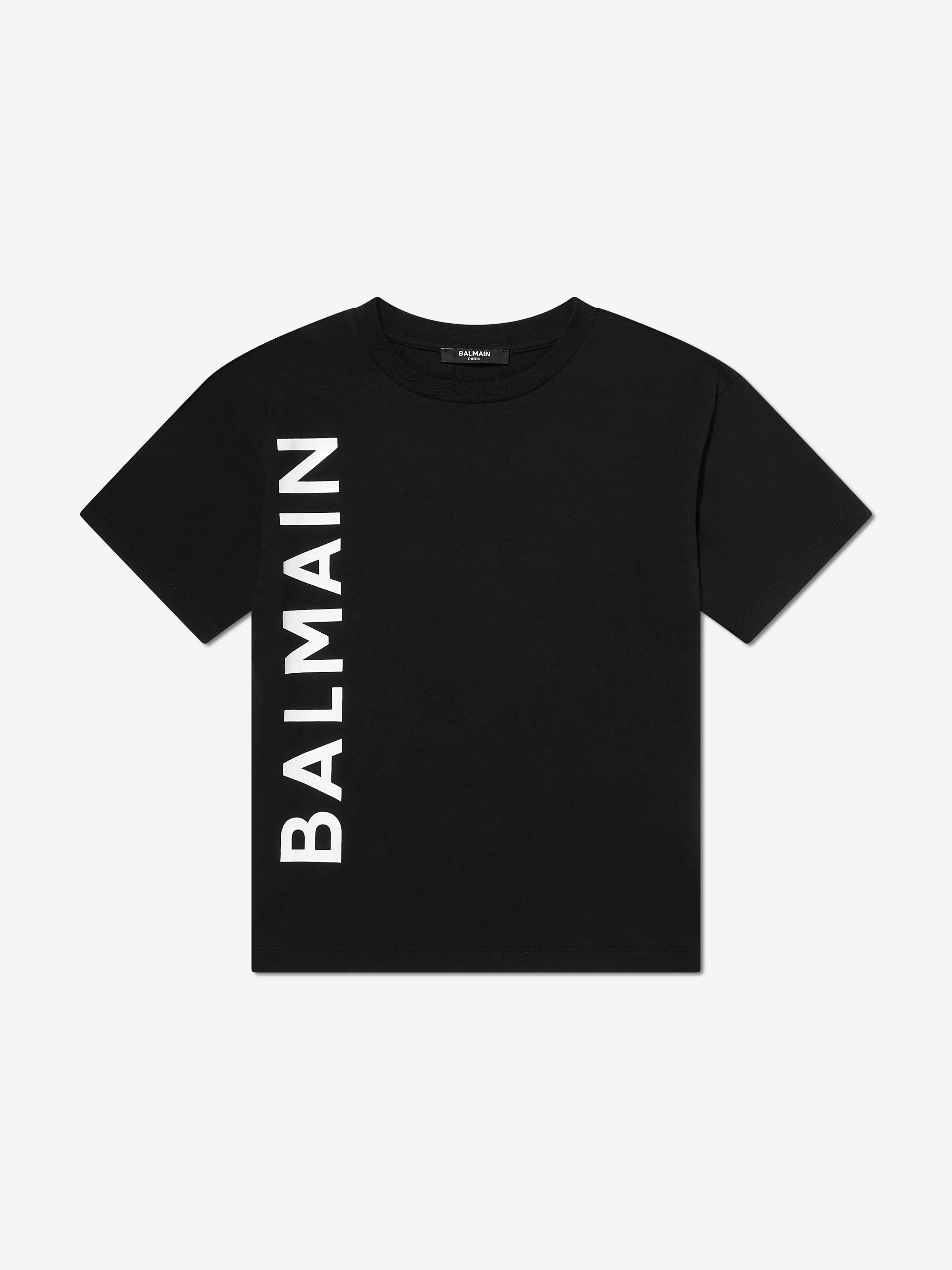 Balmain Kids Logo T-Shirt in Black