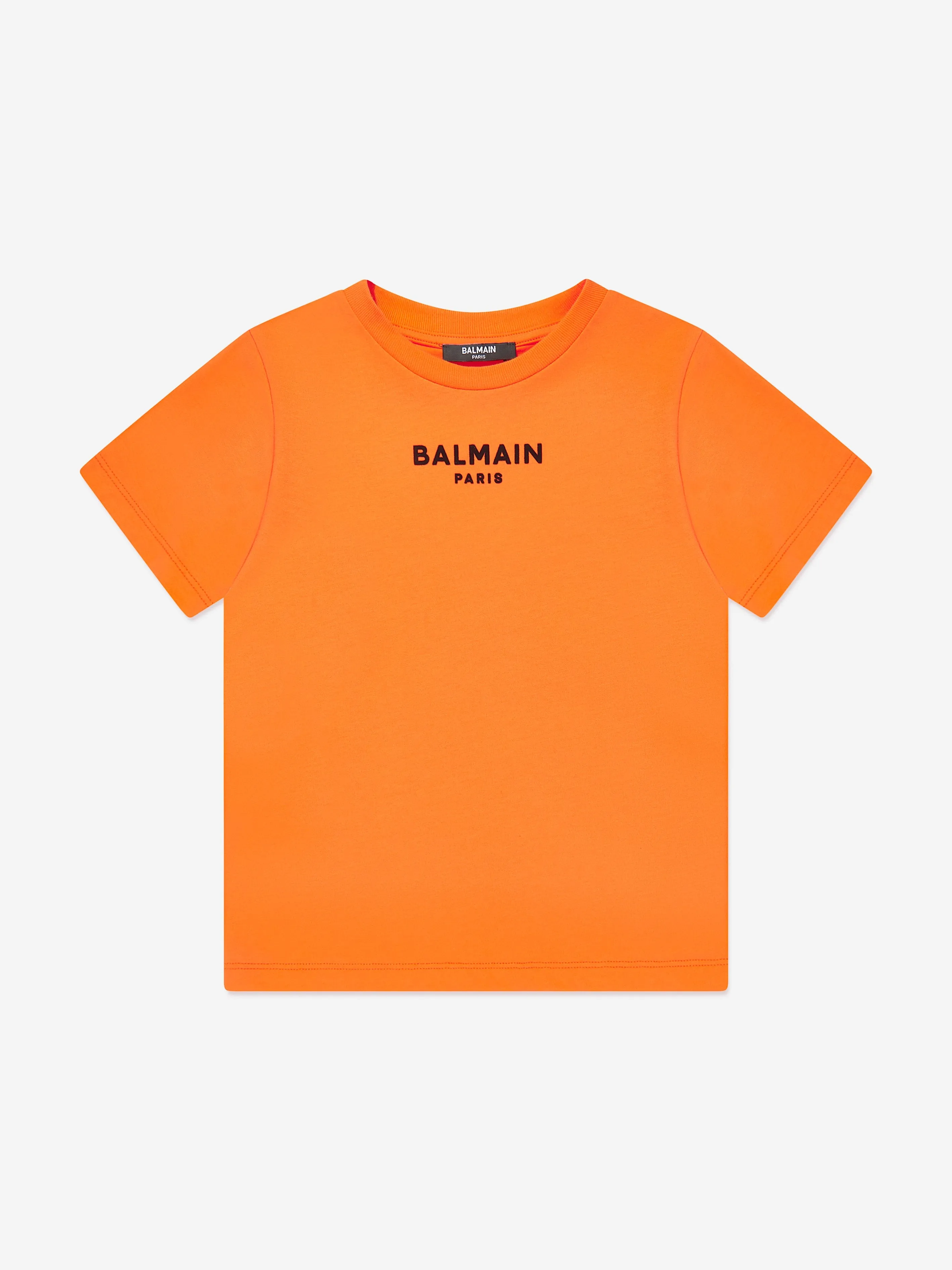 Balmain Kids Logo T-Shirt in Orange