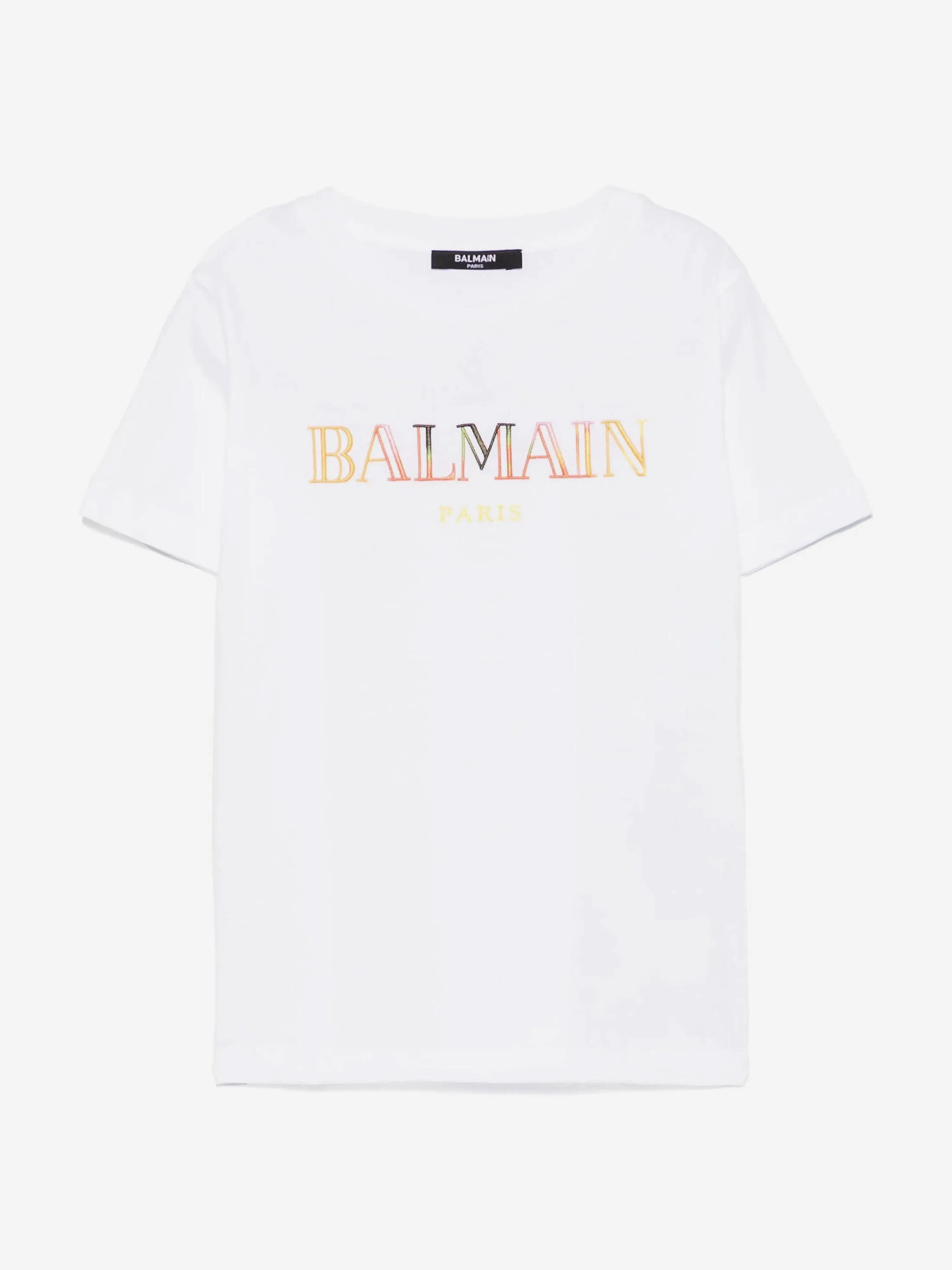 Balmain Kids Logo T-Shirt in White