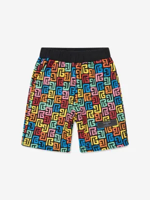Balmain Kids Monogram Shorts in Multicolour