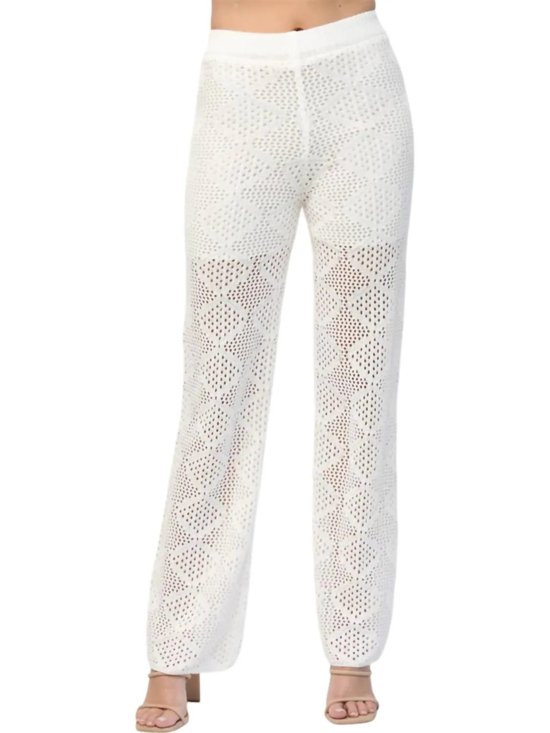 Beachy Babe Pants In White