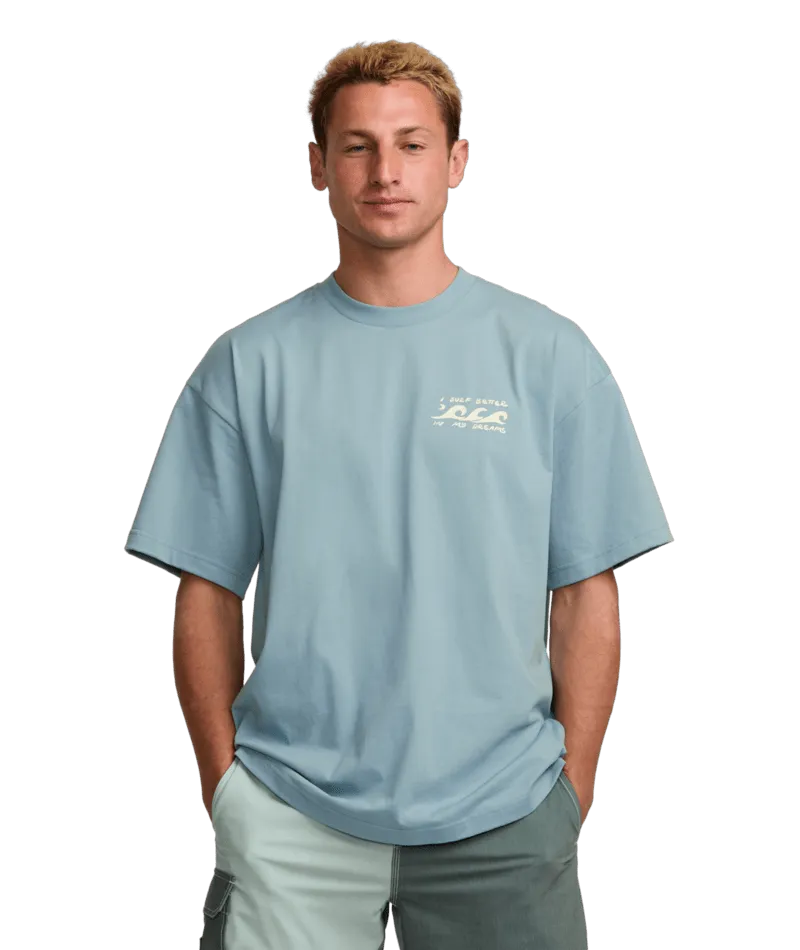 Billabong I Surf Better In My Dreams Tee-Washed Blue