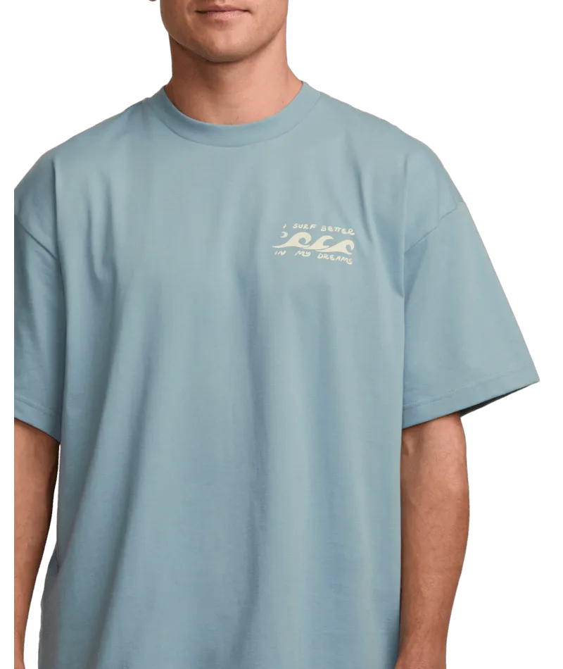 Billabong I Surf Better In My Dreams Tee-Washed Blue