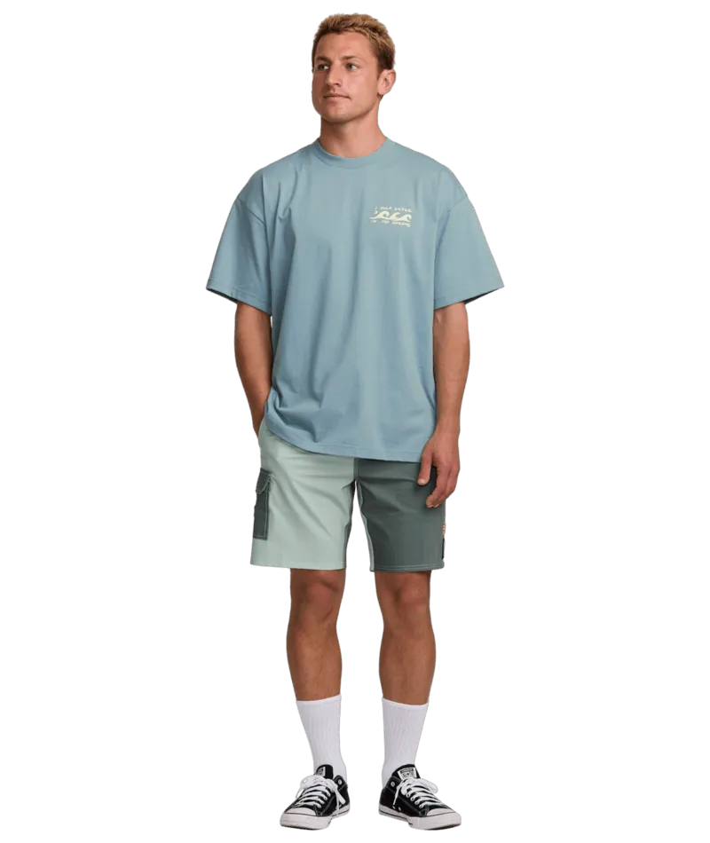 Billabong I Surf Better In My Dreams Tee-Washed Blue