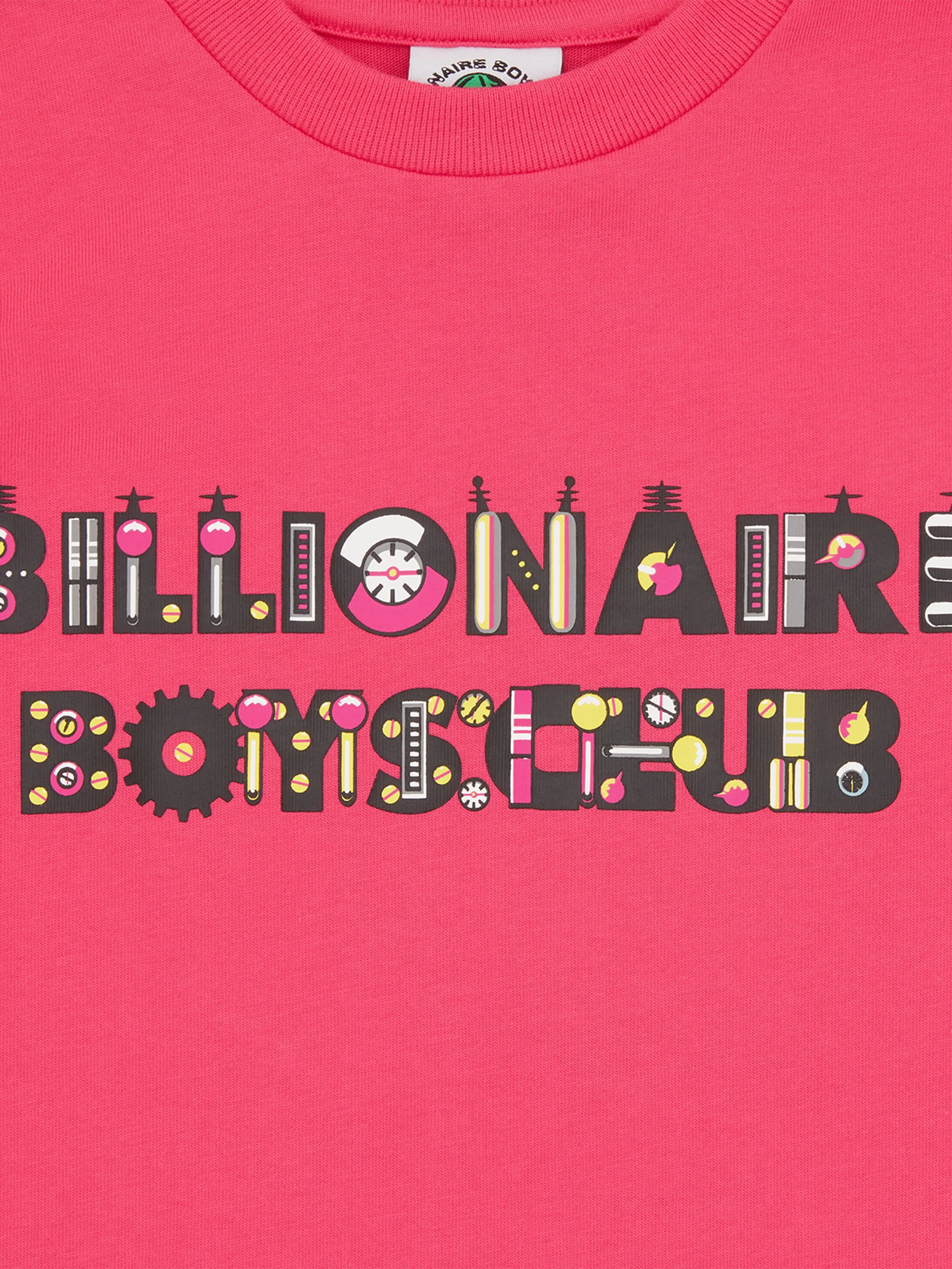 Billionaire Boys Club Kids Robot Text T-Shirt in Pink